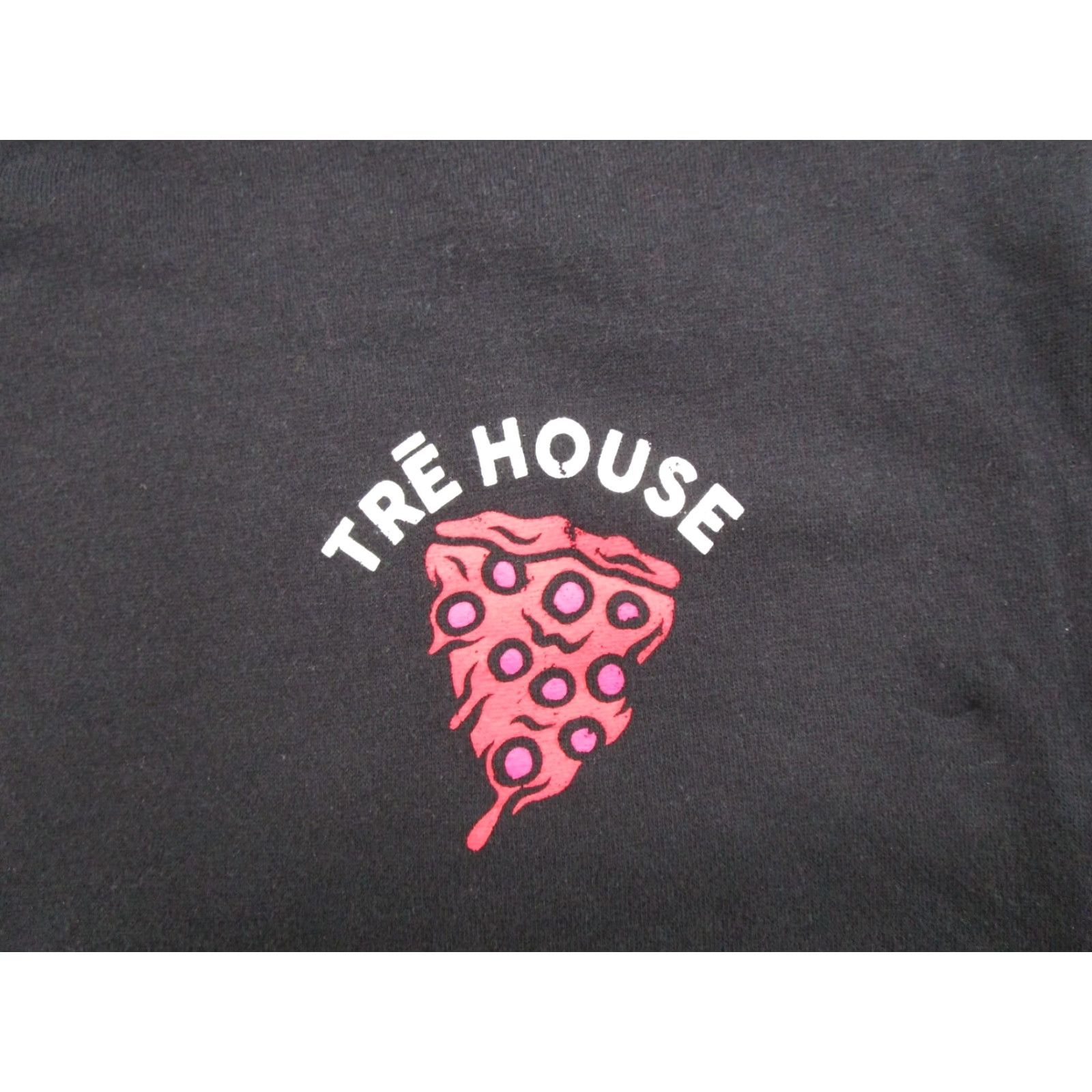 Warehouse Tre House Pizza Graphic Hoodie Mens Size M Skater SK8 Double Sided Spell Out Size US M / EU 48-50 / 2 - 2 Thumbnail