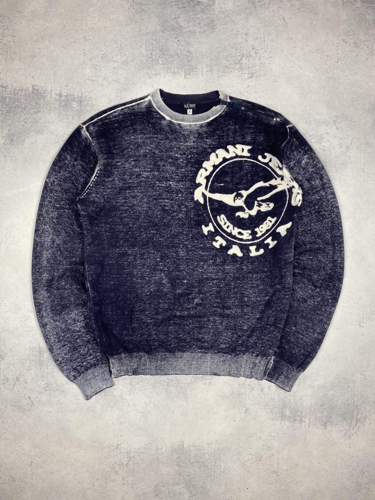 Emporio Armani Vintage 90s Emporio Armani Jeans Sweater Italy Designer Size US XL / EU 56 / 4 - 2 Thumbnail