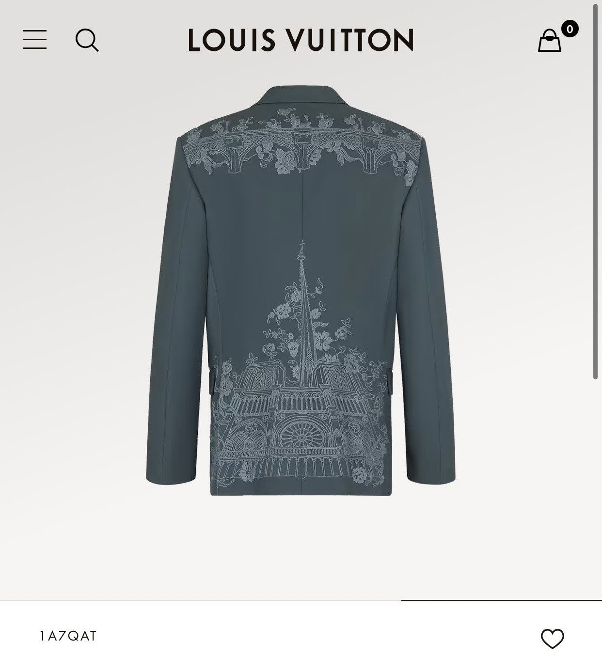Louis Vuitton Louis Vuitton slate blue double breasted blazer jacket 46 Size 46R - 1 Thumbnail