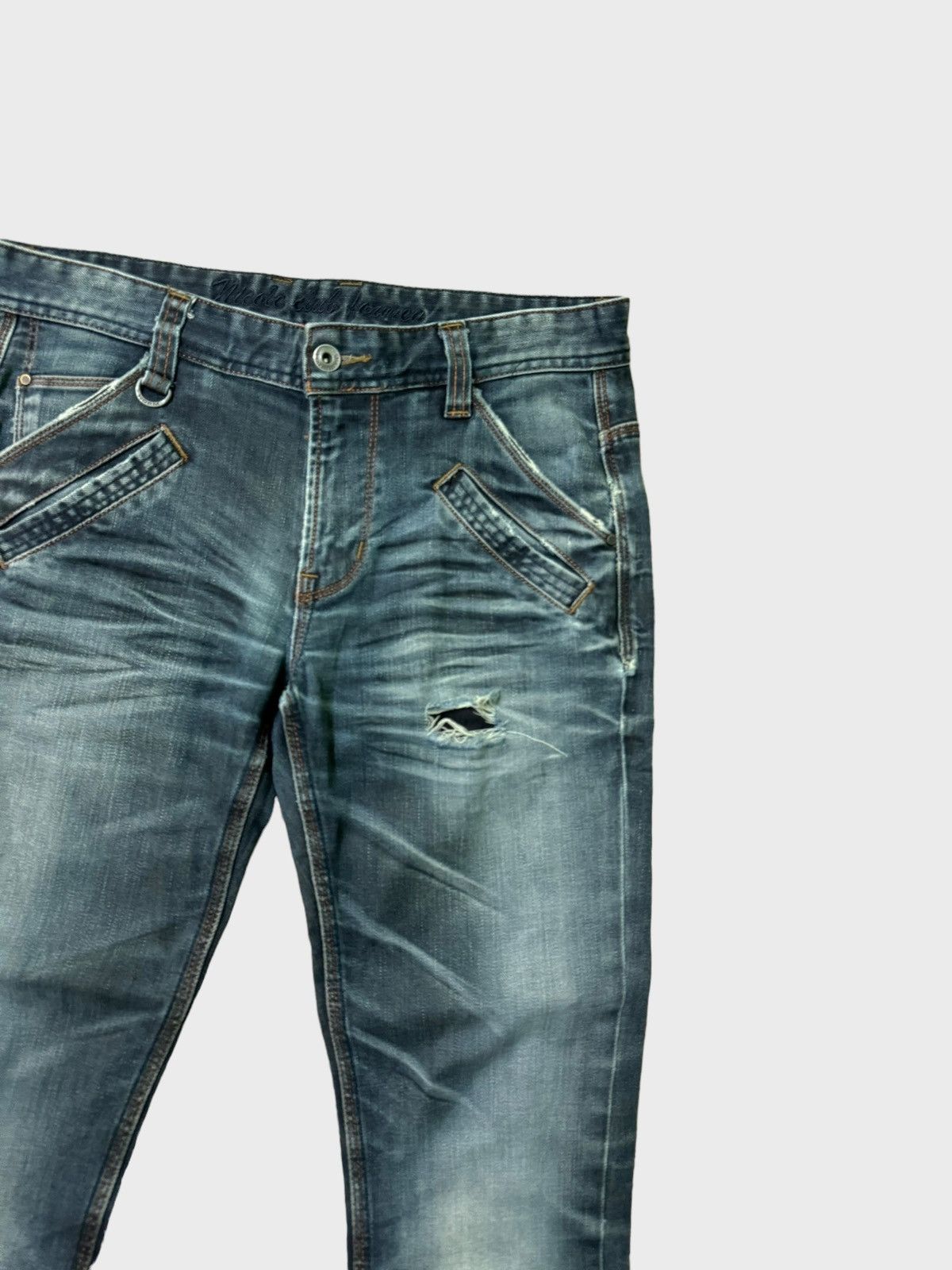 5351 POUR LES HOMMES VTG Nicole Club For Men Fade Blue Stretch Denim Flare Jeans Size US 30 / EU 46 - 4 Thumbnail