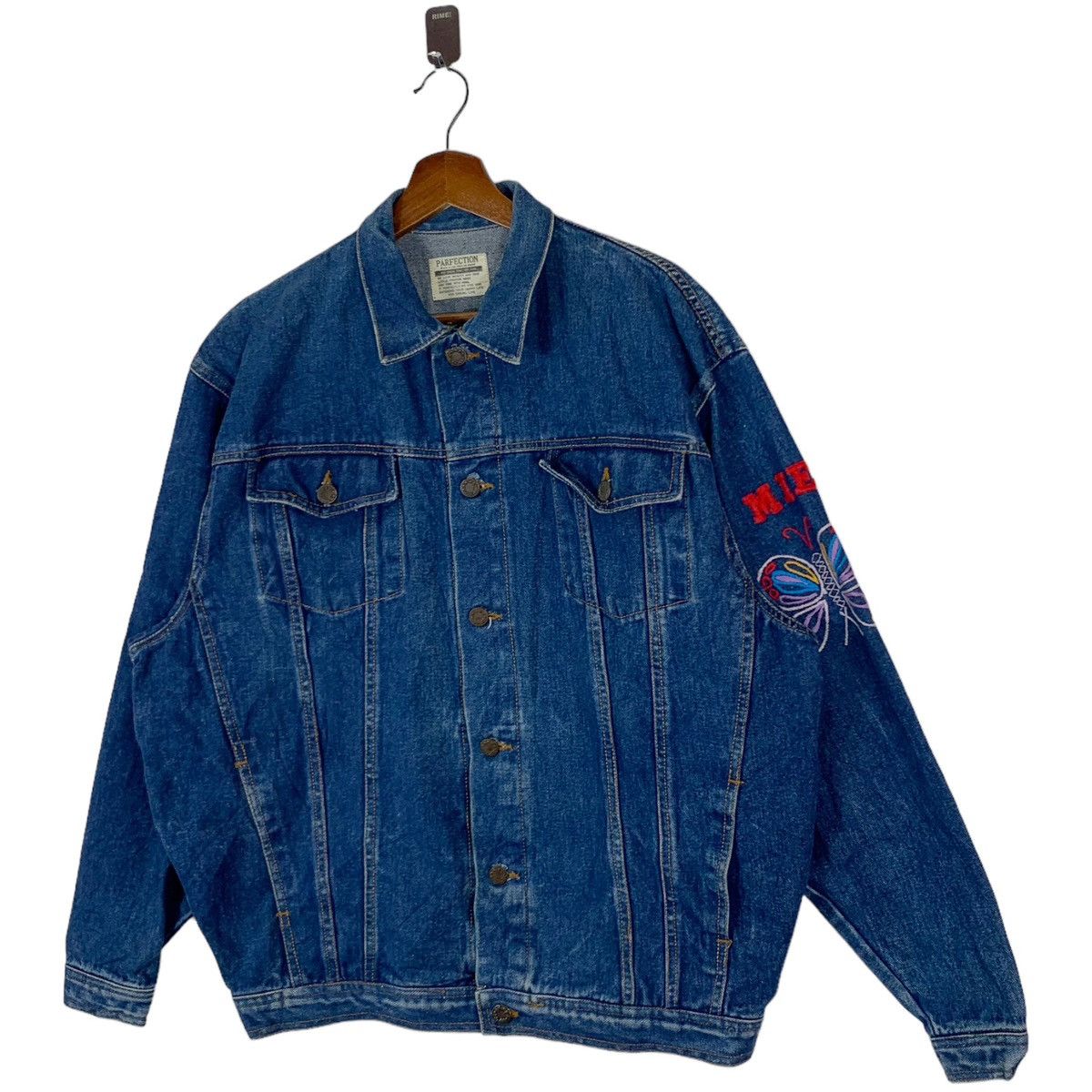 Other VINTAGE PARFECTION BUTTERFLY EMBROIDERY DEMIN JACKET Size US M / EU 48-50 / 2 - 4 Thumbnail