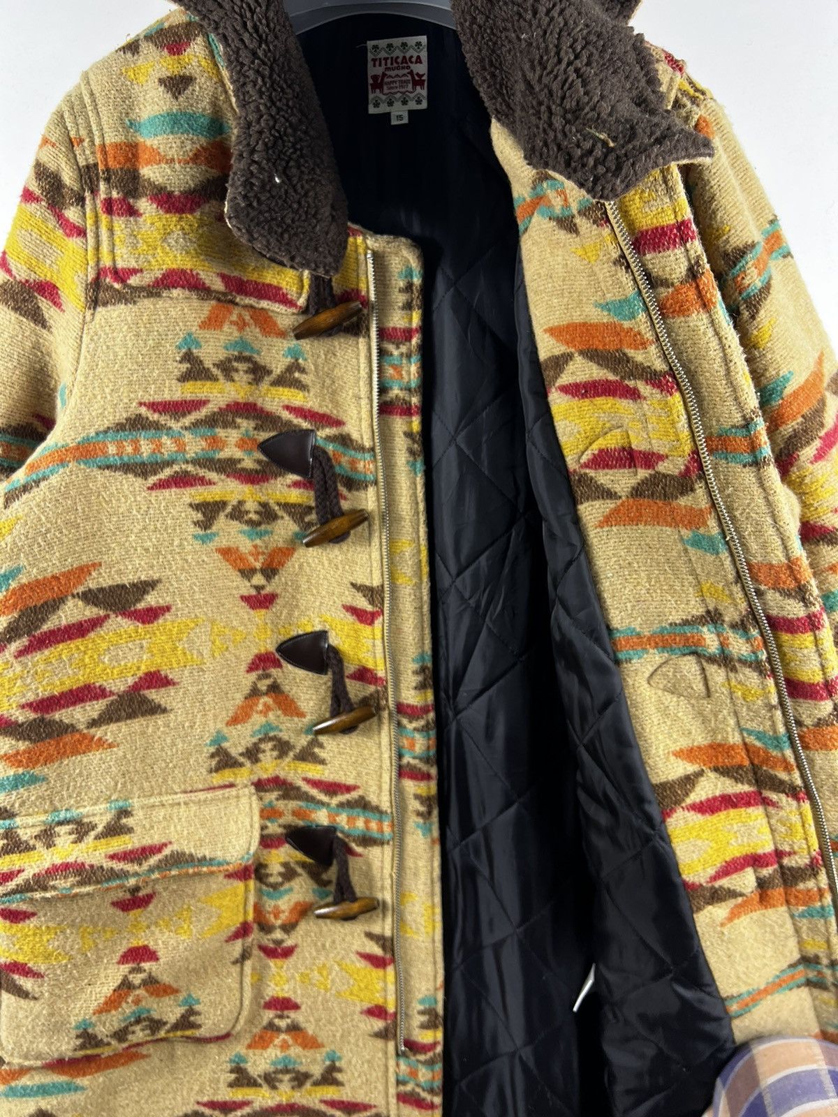 Japanese Brand × Native 🔥 Titicaca chimayo aztec native navajo design duffle long Size US L / EU 52-54 / 3 - 7 Thumbnail