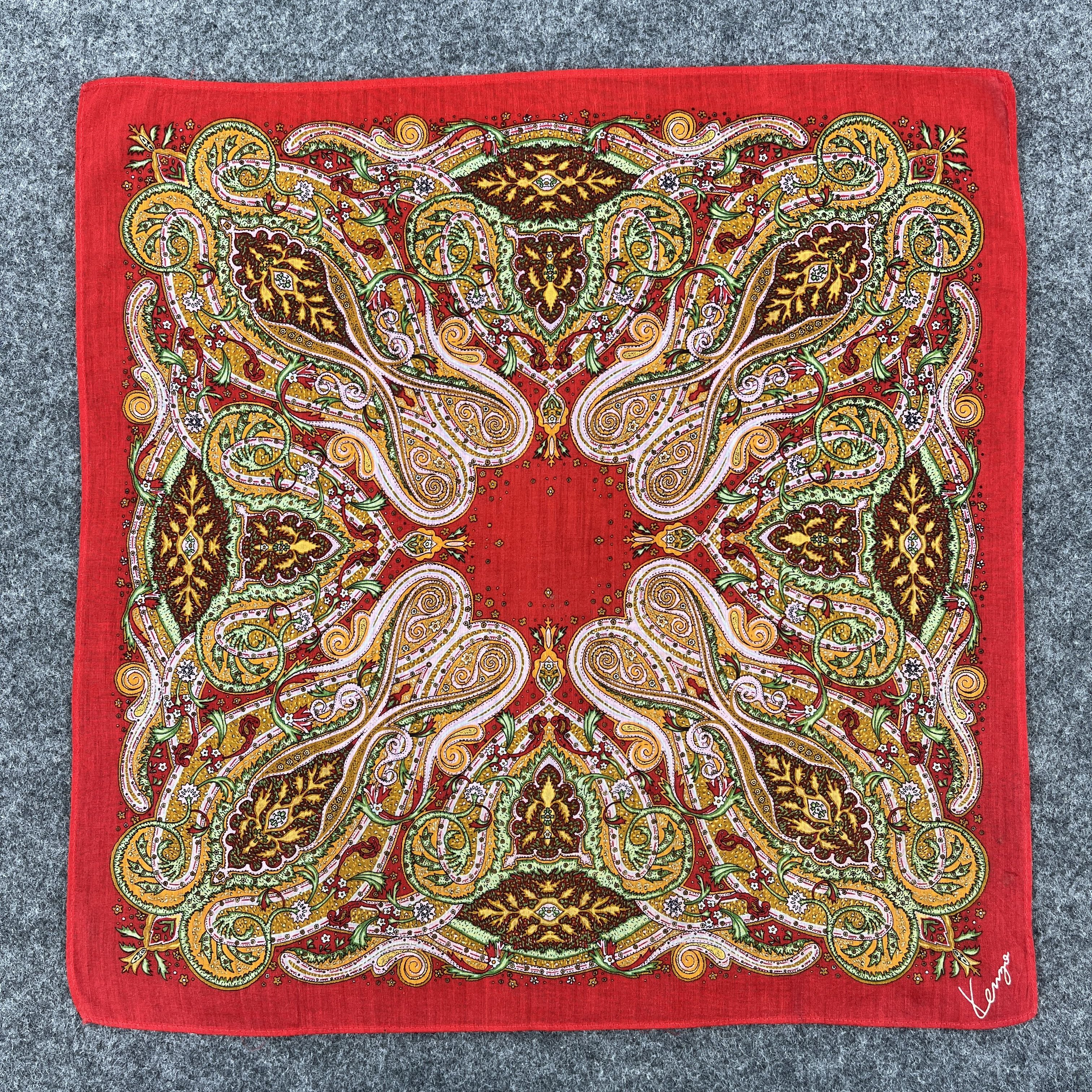 Kenzo × Vintage Kenzo Handkerchief / Bandana / Neckerchief B032 Size ONE SIZE - 9 Thumbnail