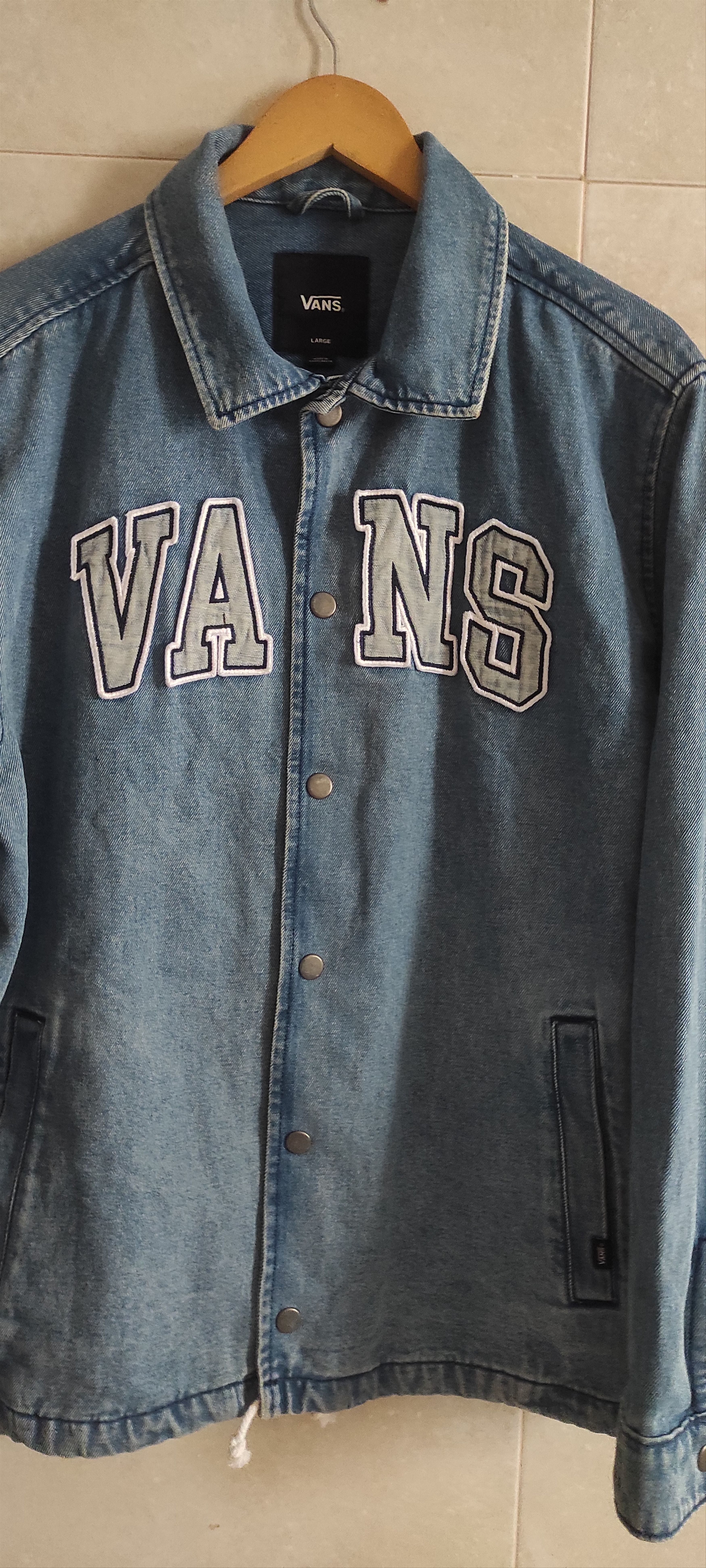 Vans Vans Denim Torrey Coach Men's Jacket in Stone Wash Size US L / EU 52-54 / 3 - 7 Thumbnail
