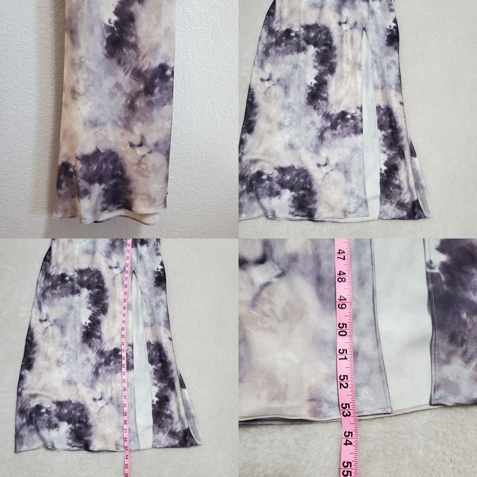 superdown VINTAGE Superdown Revolve Krystal Slit Maxi Dress Women S Grey Tie Dye Sleeveless Slip Size S / US 4 / IT 40 - 8 Thumbnail