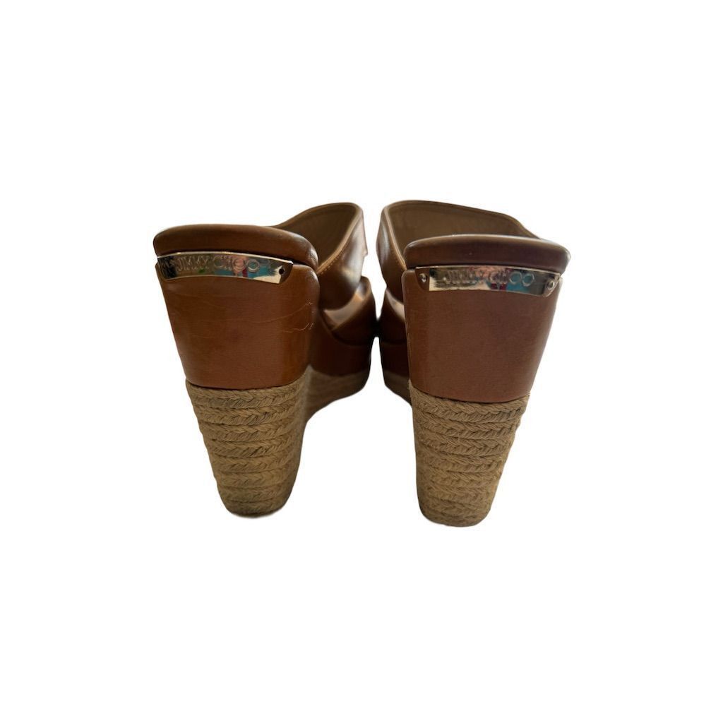 Jimmy Choo Jimmy Choo Women's Espadrille Wedge Sandals Brown Size 7.5 Size US 7.5 / IT 37.5 - 9 Thumbnail