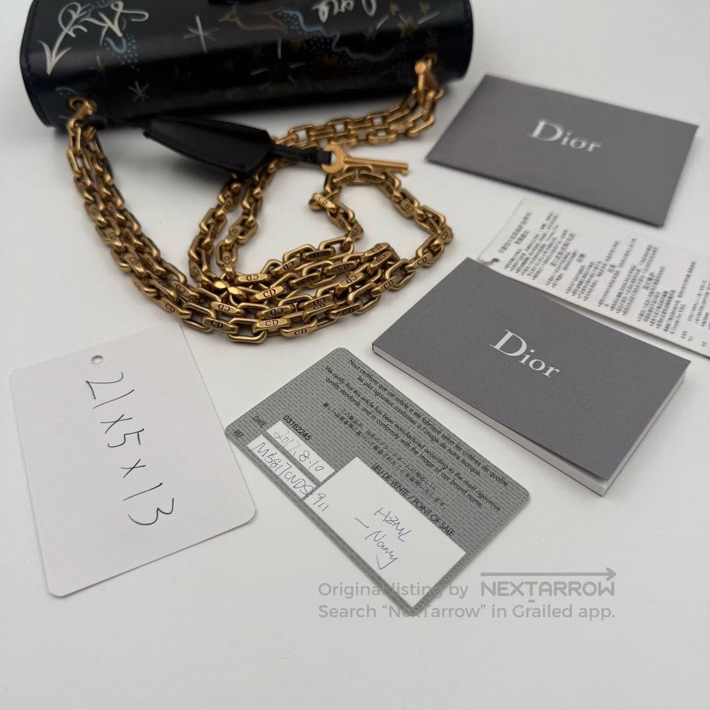 Dior Dior Limited Graffiti Vintage Chain Crossbody Bag. Size ONE SIZE - 9 Thumbnail