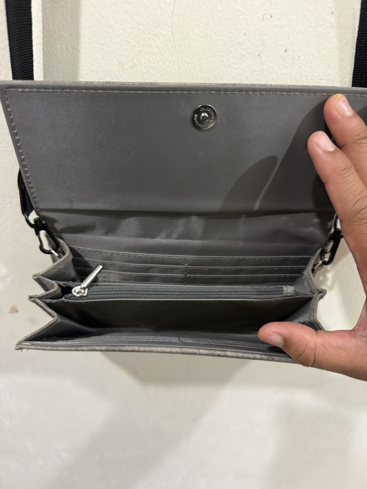 Y's VTG Y’s Yohji Grey Suede Wallet+Sling Bag Size ONE SIZE - 6 Thumbnail