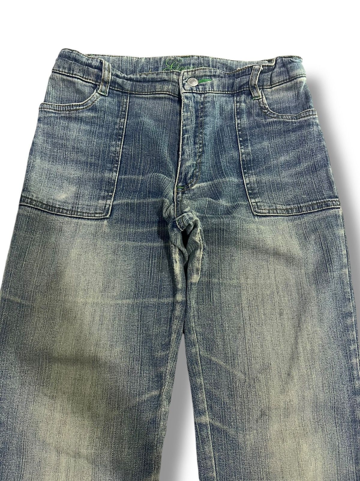 If Six Was Nine × Japanese Brand × Le Grande Bleu (L.G.B.) 🇯🇵 Y2K JAPANESE BRAND FLARE WASHED BLUE PANT Size 28" / US 6 / IT 42 - 2 Thumbnail