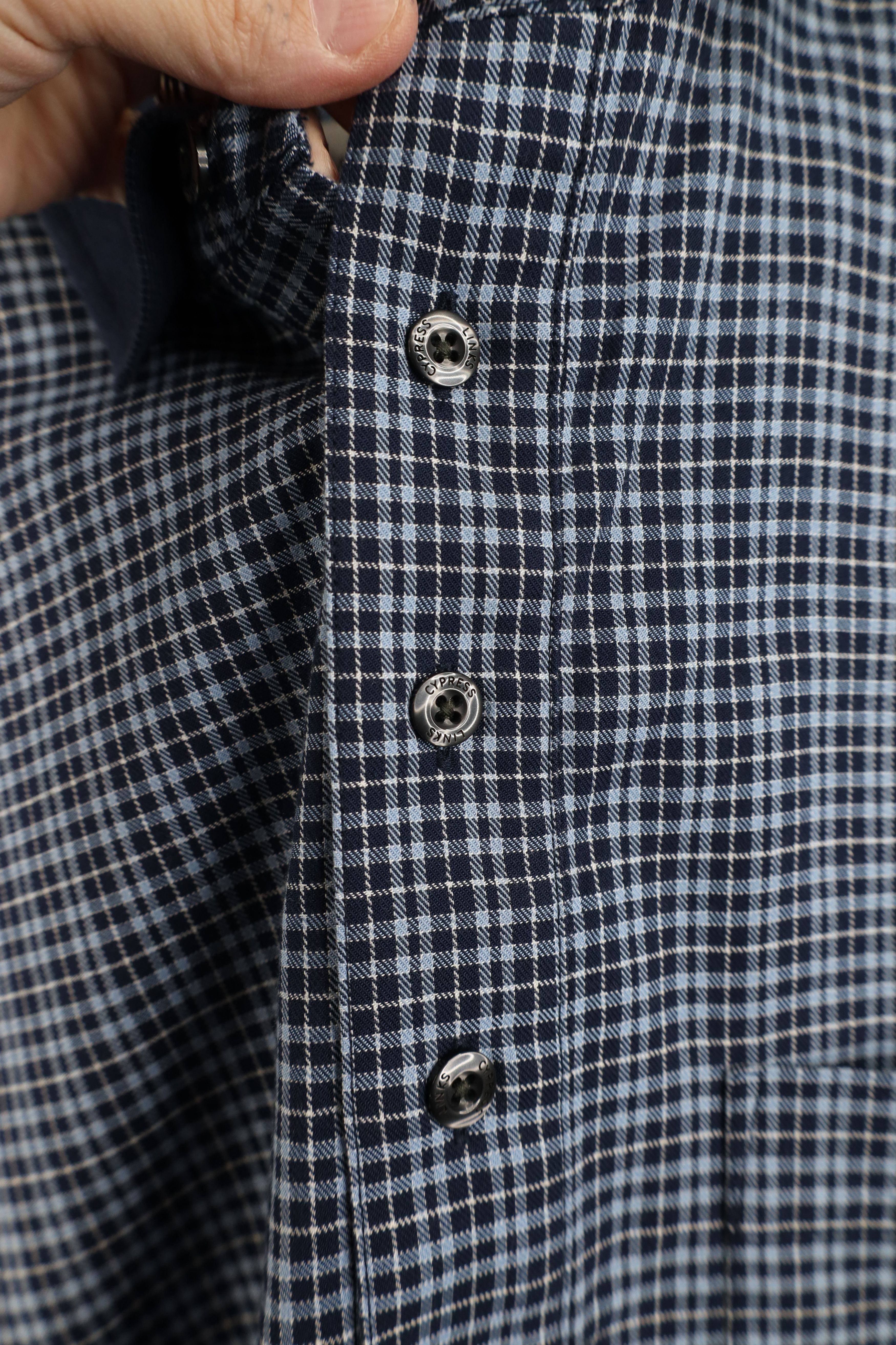 Vintage Vintage 90s Streetwear Knit Golf Polo Shirt Blue Plaid Size US M / EU 48-50 / 2 - 5 Thumbnail