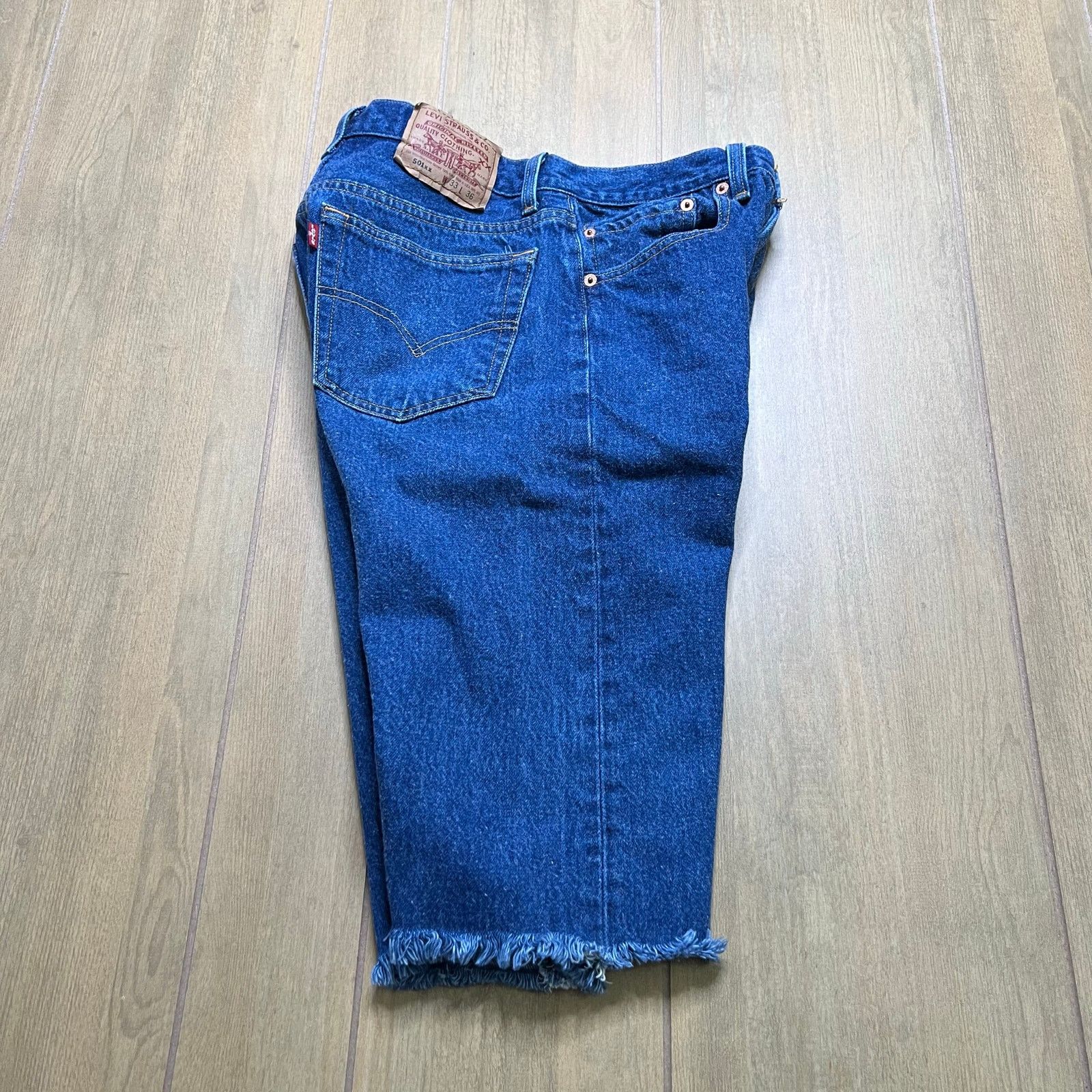 Levi's Levi’s 501XX Button Fly Cut Off Denim Shorts W33 Vintage USA Size US 33 - 1 Thumbnail