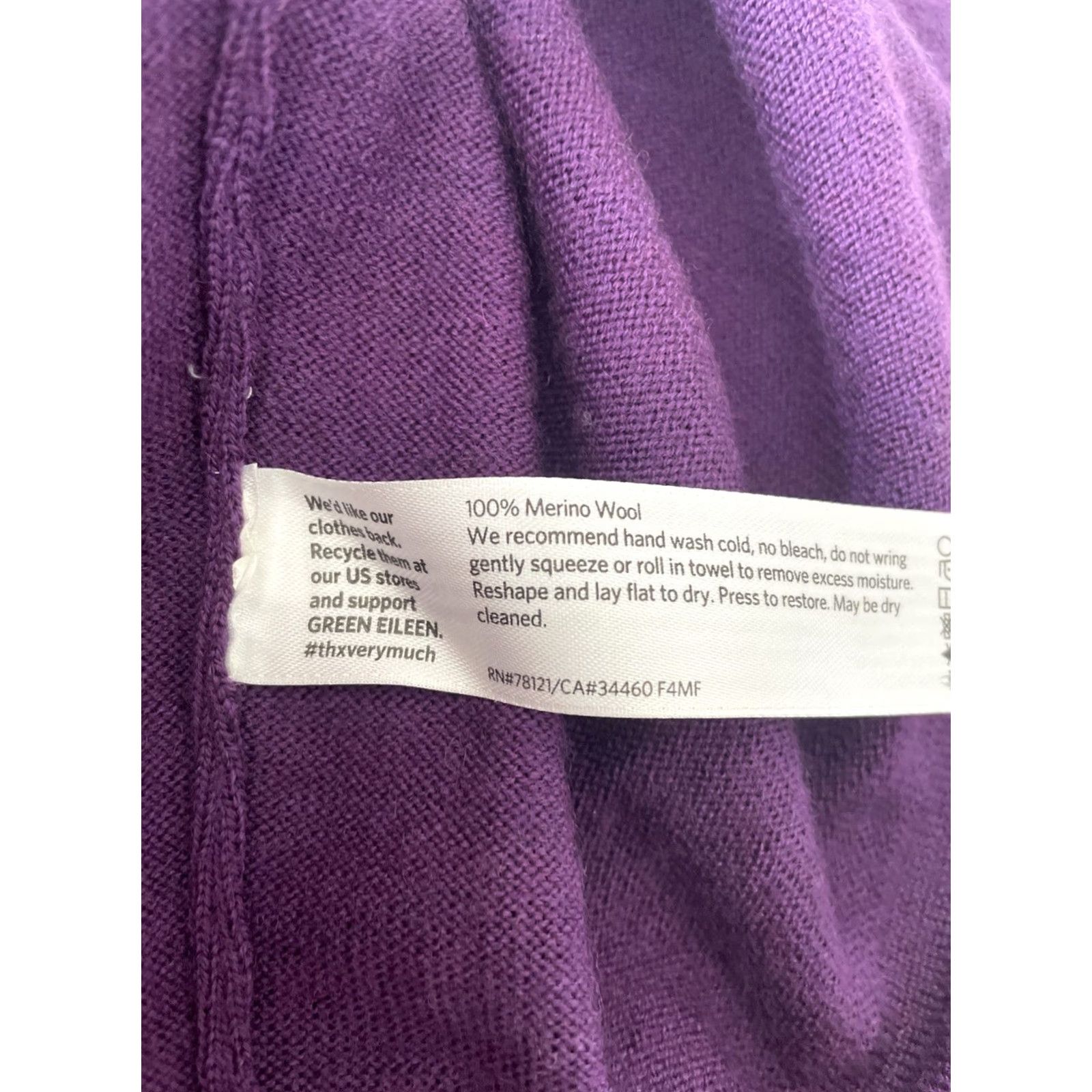Eileen Fisher Eileen Fisher 100% Merino Wool Tunic Sweater Women XXS Purple Knit Round Neck Sweatshirt Shirt Blouse? Size XXS / US 00 / IT 34 - 4 Thumbnail