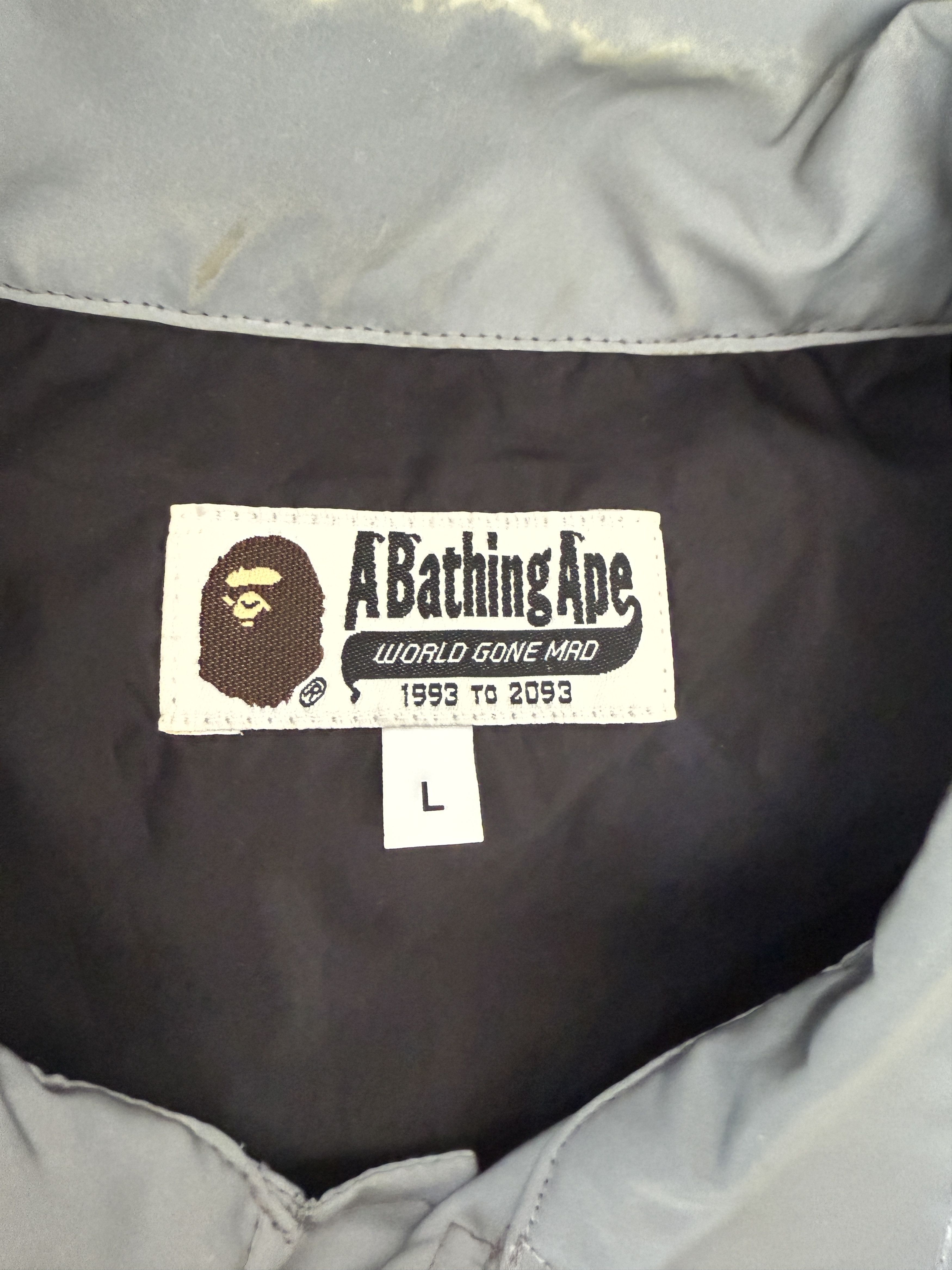 Bape Reflective Coach Jacket BAPE Silver Large 3M Size US L / EU 52-54 / 3 - 3 Thumbnail