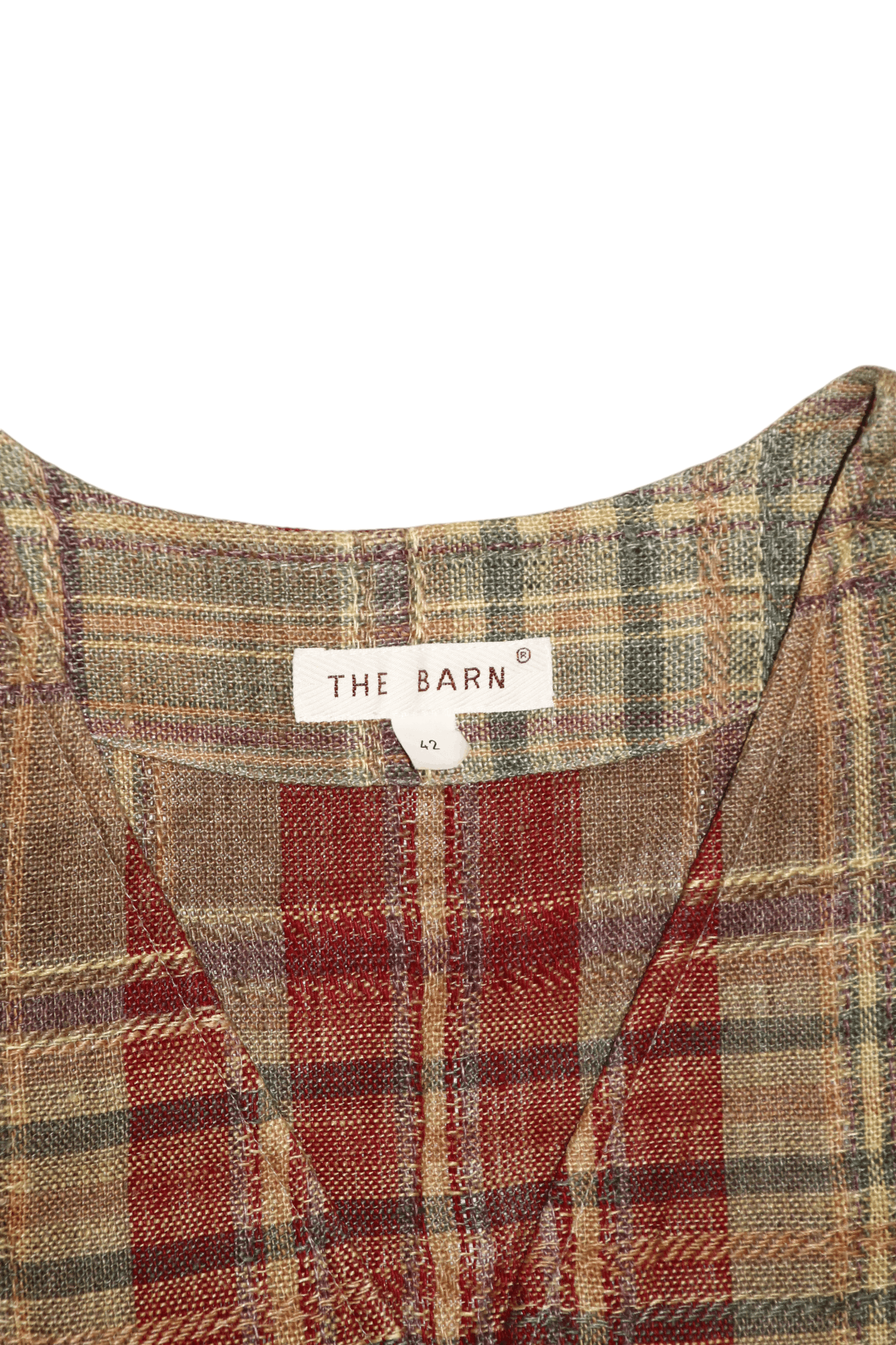 Vintage The Barn clothing and accessories Checkered Linen Waistcoat Size US M / EU 48-50 / 2 - 3 Thumbnail