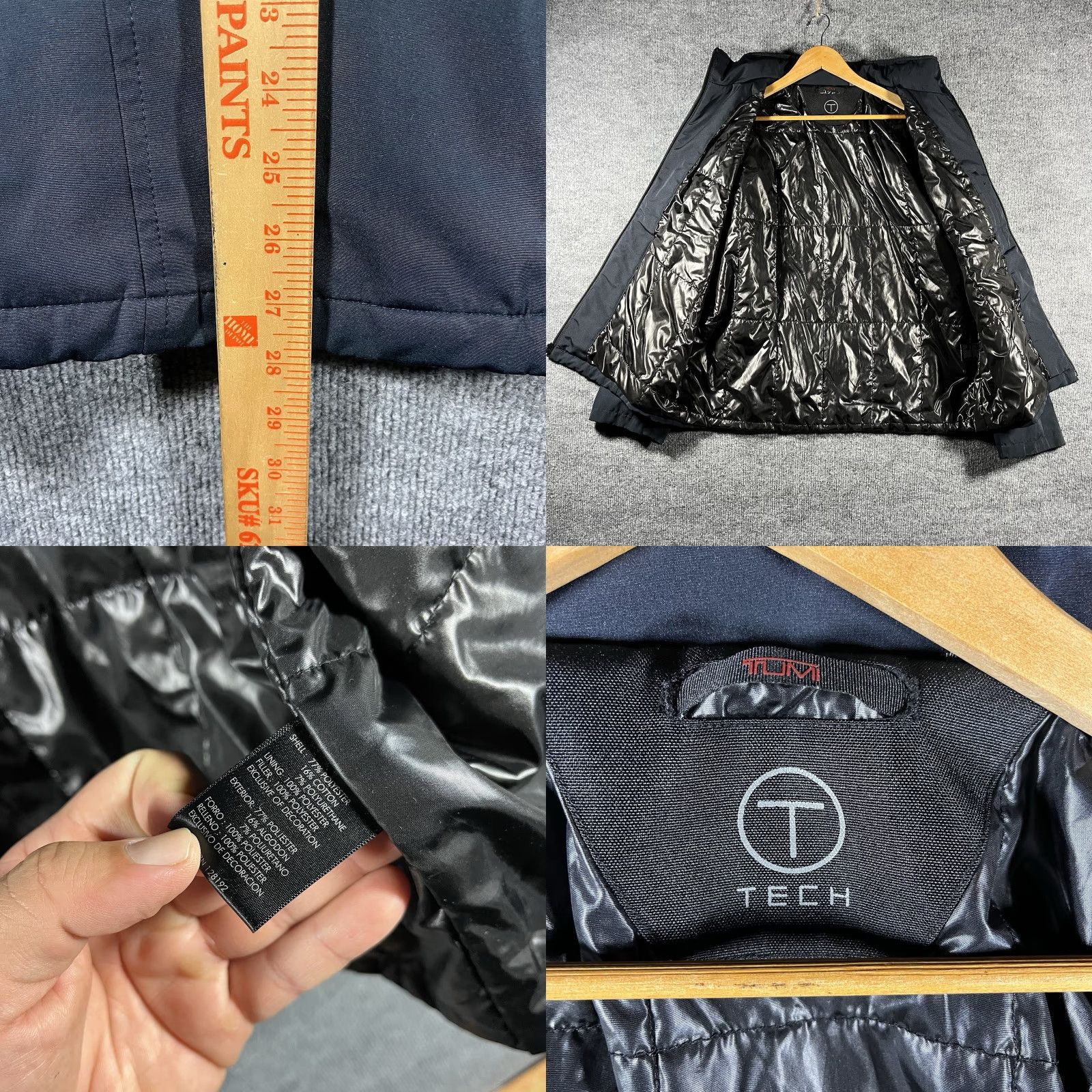Tumi Tumi Jacket Mens XL Blue Full Zip Parka Outdoor Water Resistant Hiking Casual Pockets Regular Fit Size US XL / EU 56 / 4 - 8 Thumbnail