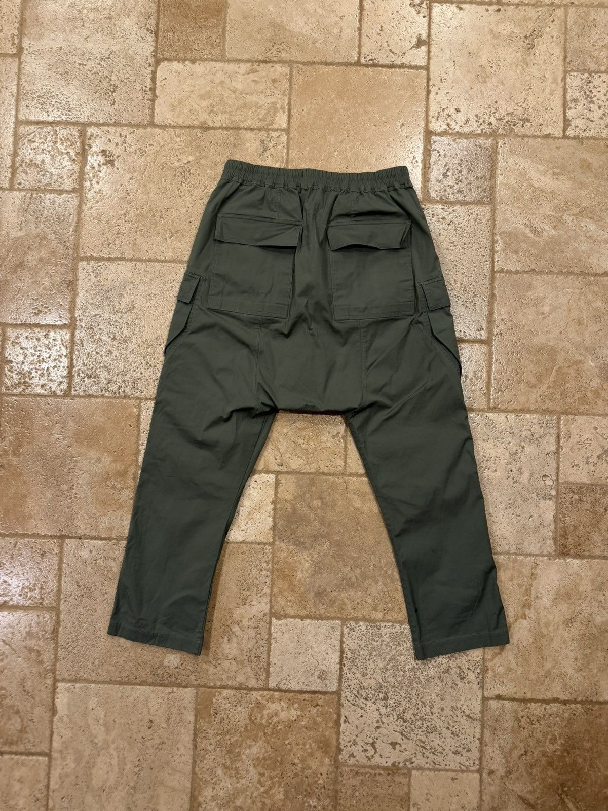 Rick Owens Rick Owens EDFU 23 Green Drop Crotch Cargo Drawstring Pants Size US 34 / EU 50 - 13 Thumbnail