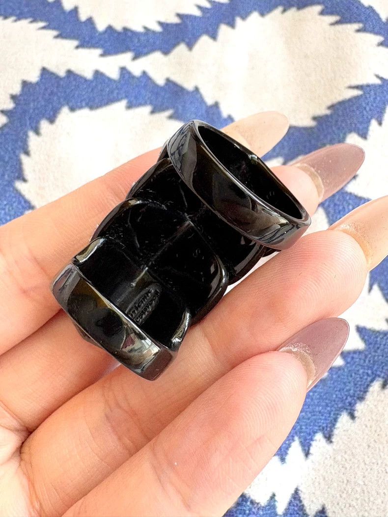Vivienne Westwood Vivienne Westwood Rare vintage black diamond resin armor r Size ONE SIZE - 7 Thumbnail
