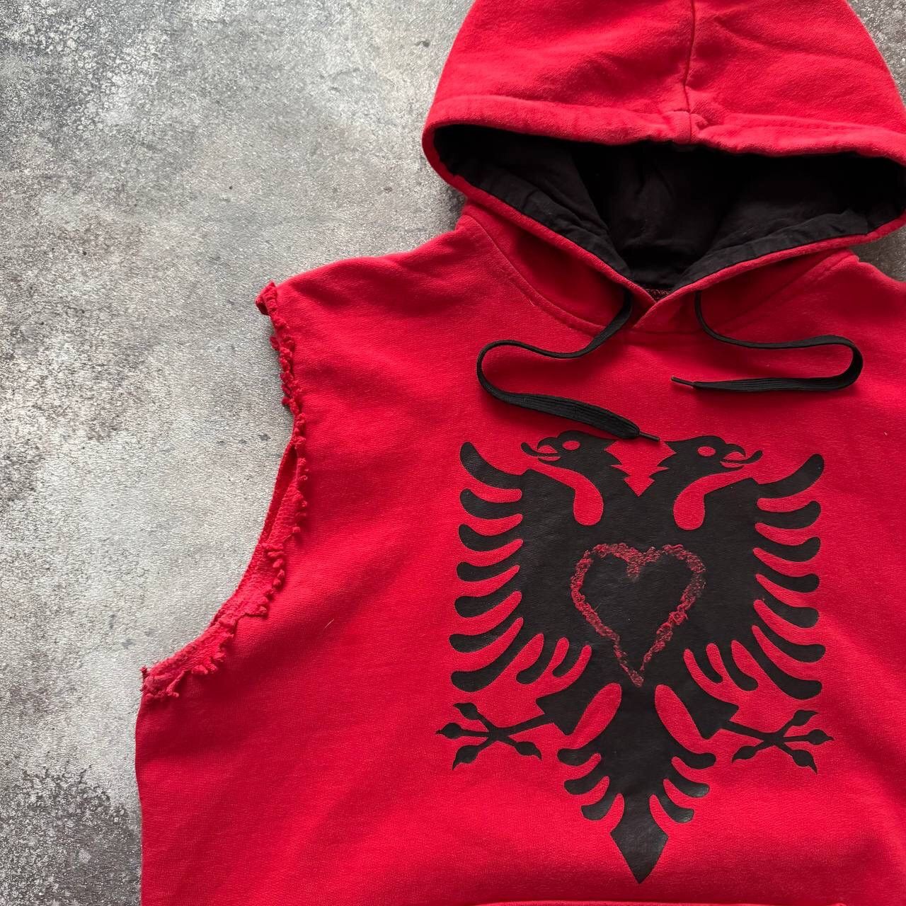 Hysteric Glamour × Kanye West KANYE WEST STYLE ALBANIA DISTRESSED VINTAGE HOODED TOP Y2K Size US M / EU 48-50 / 2 - 2 Thumbnail