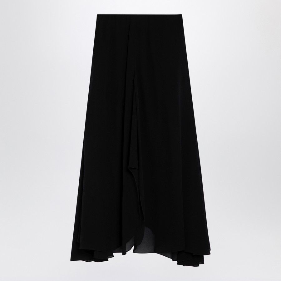 Chloe o1d2blof0824 Silk Skirt in Black Size 26" / US 2 / IT 38 - 1 Thumbnail