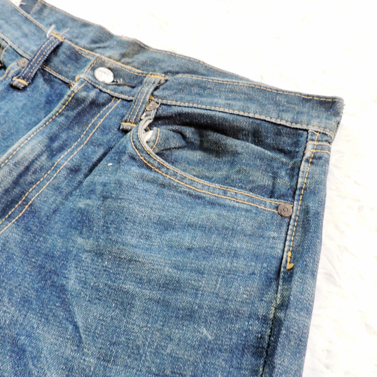 Japanese Brand CANTON X-WEST SAILOR LOT 1251T DENIM LONG PANTS Size US 31 - 9 Thumbnail