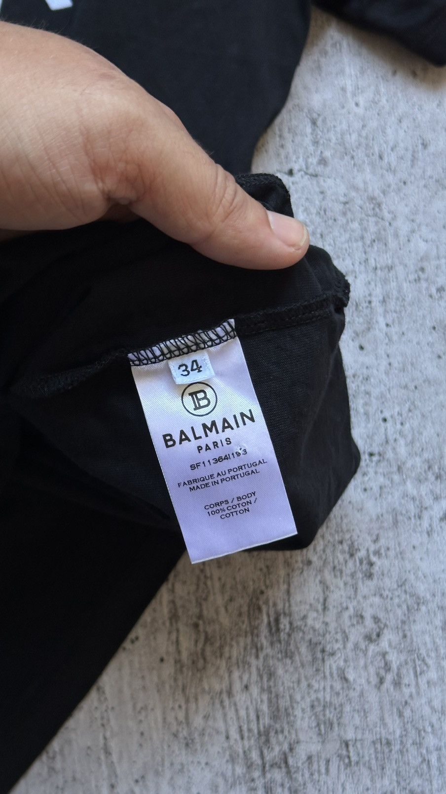 Balmain Women's Balmain Paris Big Logo Black T Shirt Size XXS / US 00 / IT 34 - 9 Thumbnail