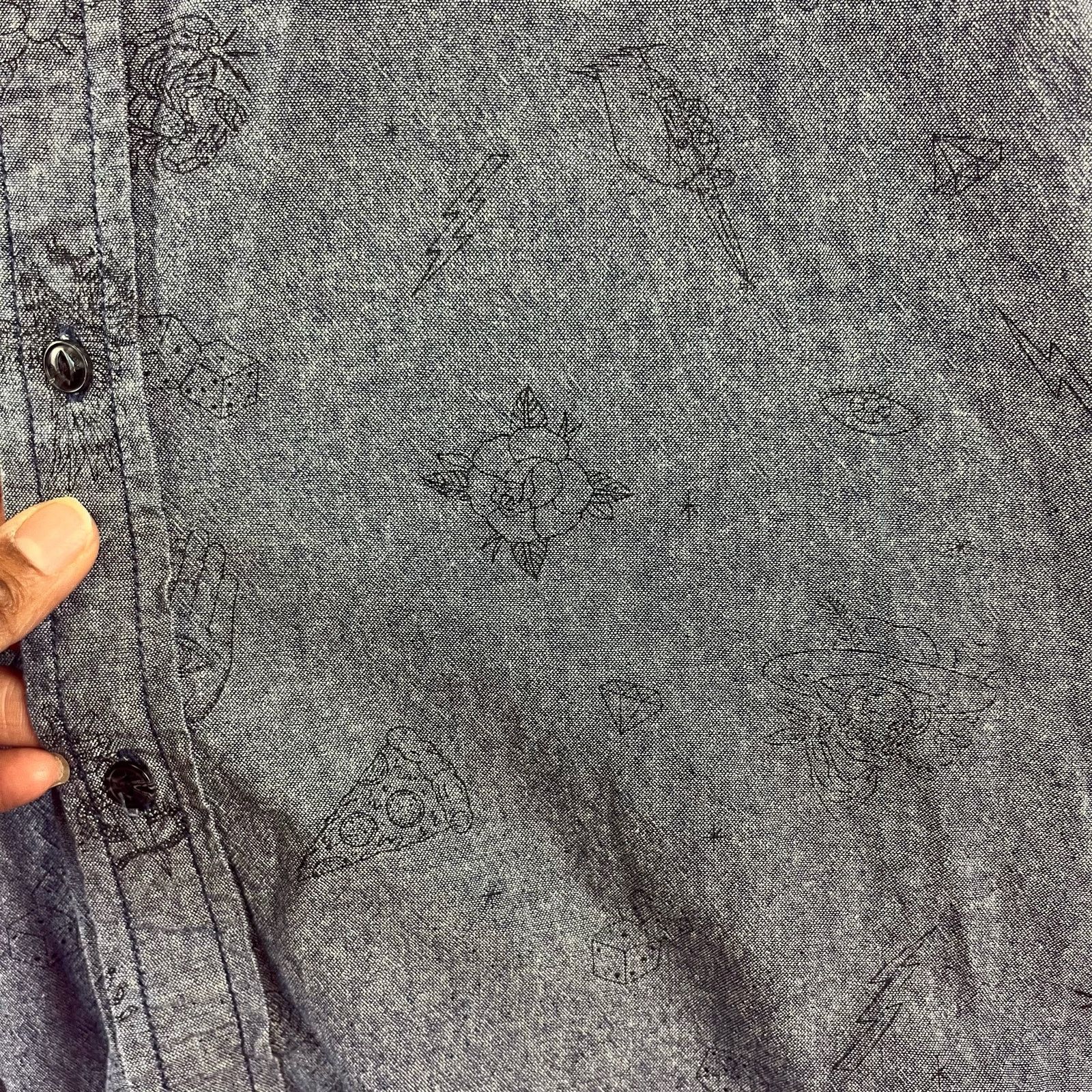 Levi's Levi’s Mens XL Shirt Skulls Roses Eagles Snake All Over Size US XL / EU 56 / 4 - 6 Thumbnail