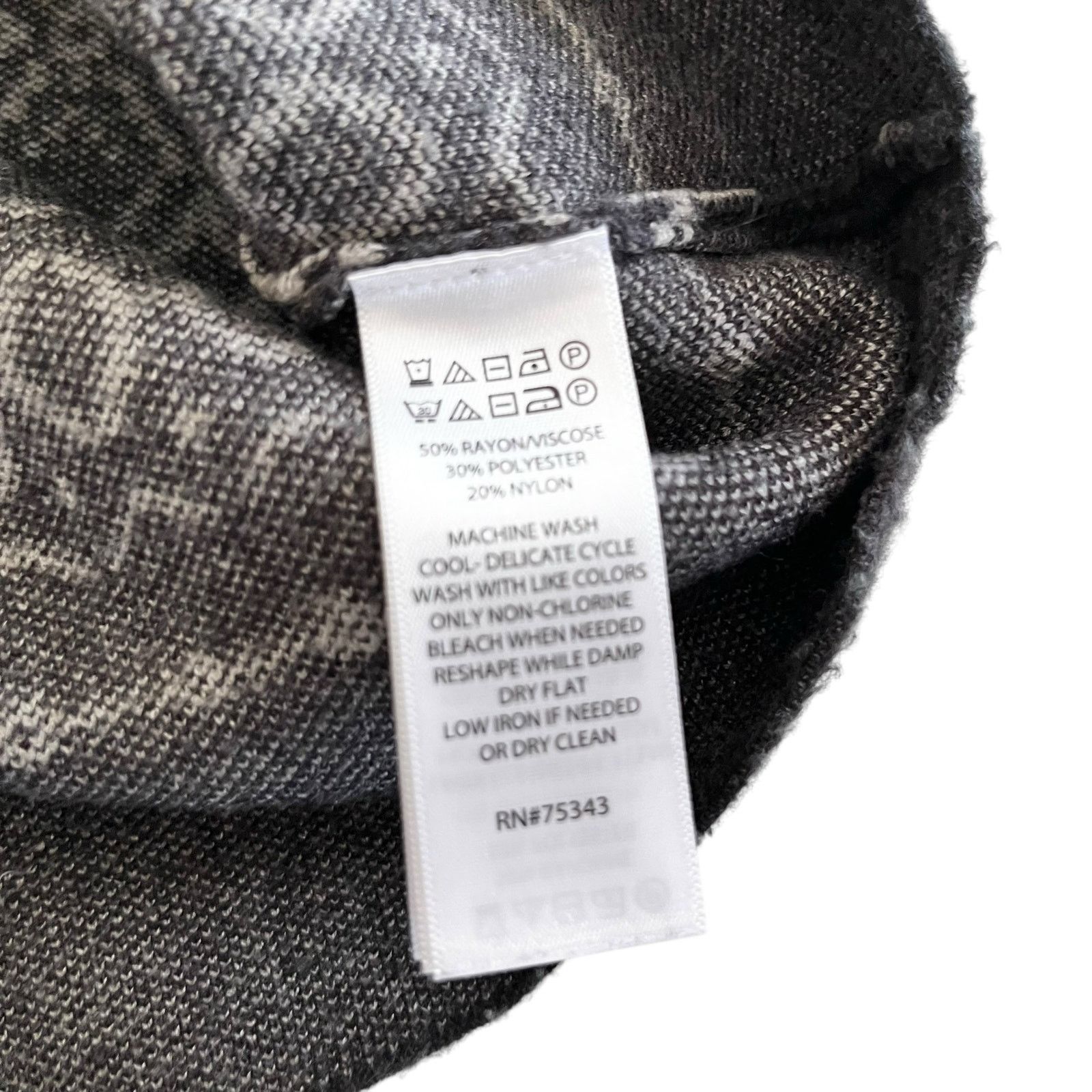 Joie Joie Gray Black Mock Turtleneck Fair Isle Pullover Sweater Size XL / US 12-14 / IT 48-50 - 8 Thumbnail
