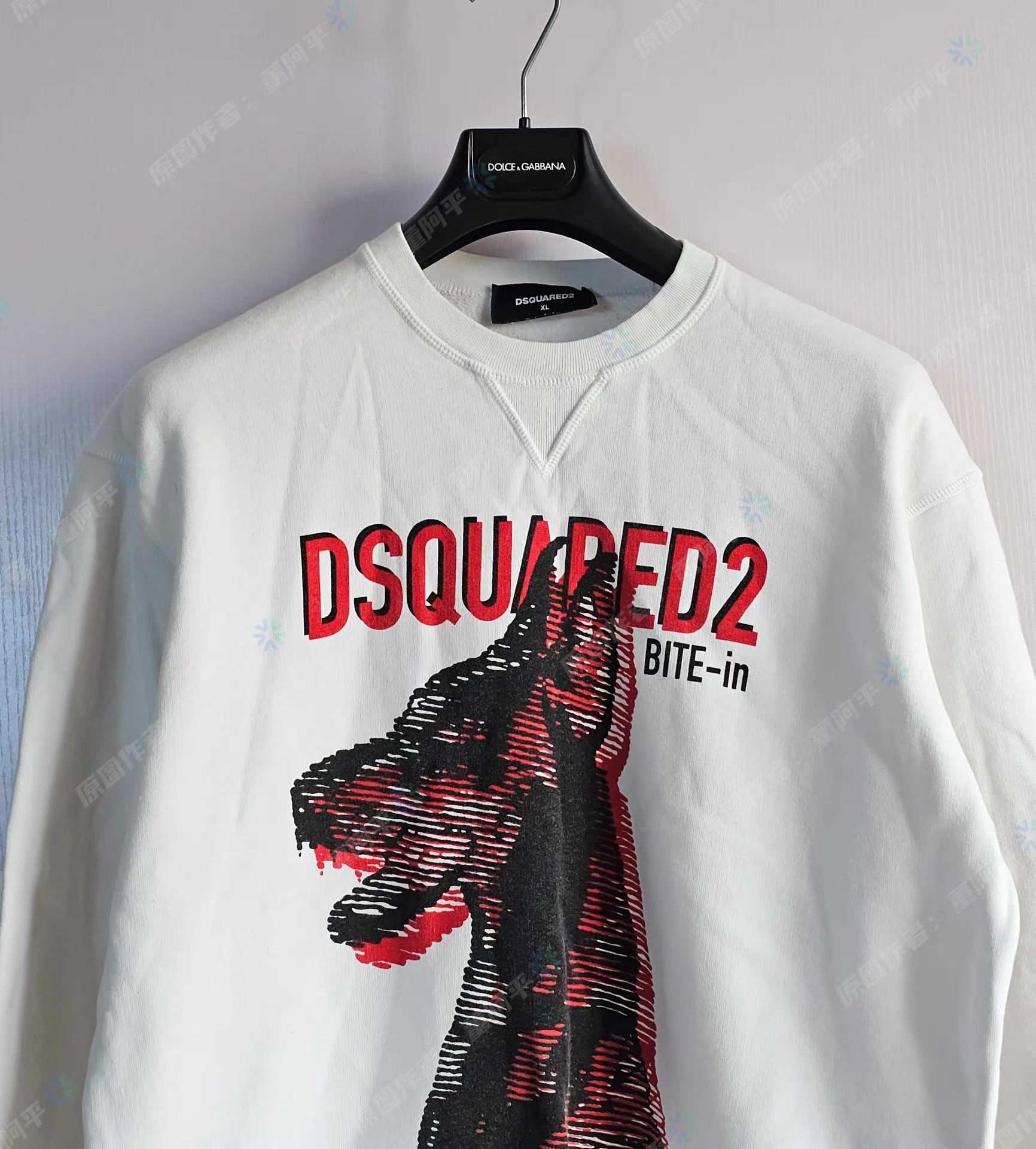 Dsquared2 Dsquared2 white Doberman sweatshirt Q4 Size US XL / EU 56 / 4 - 2 Thumbnail