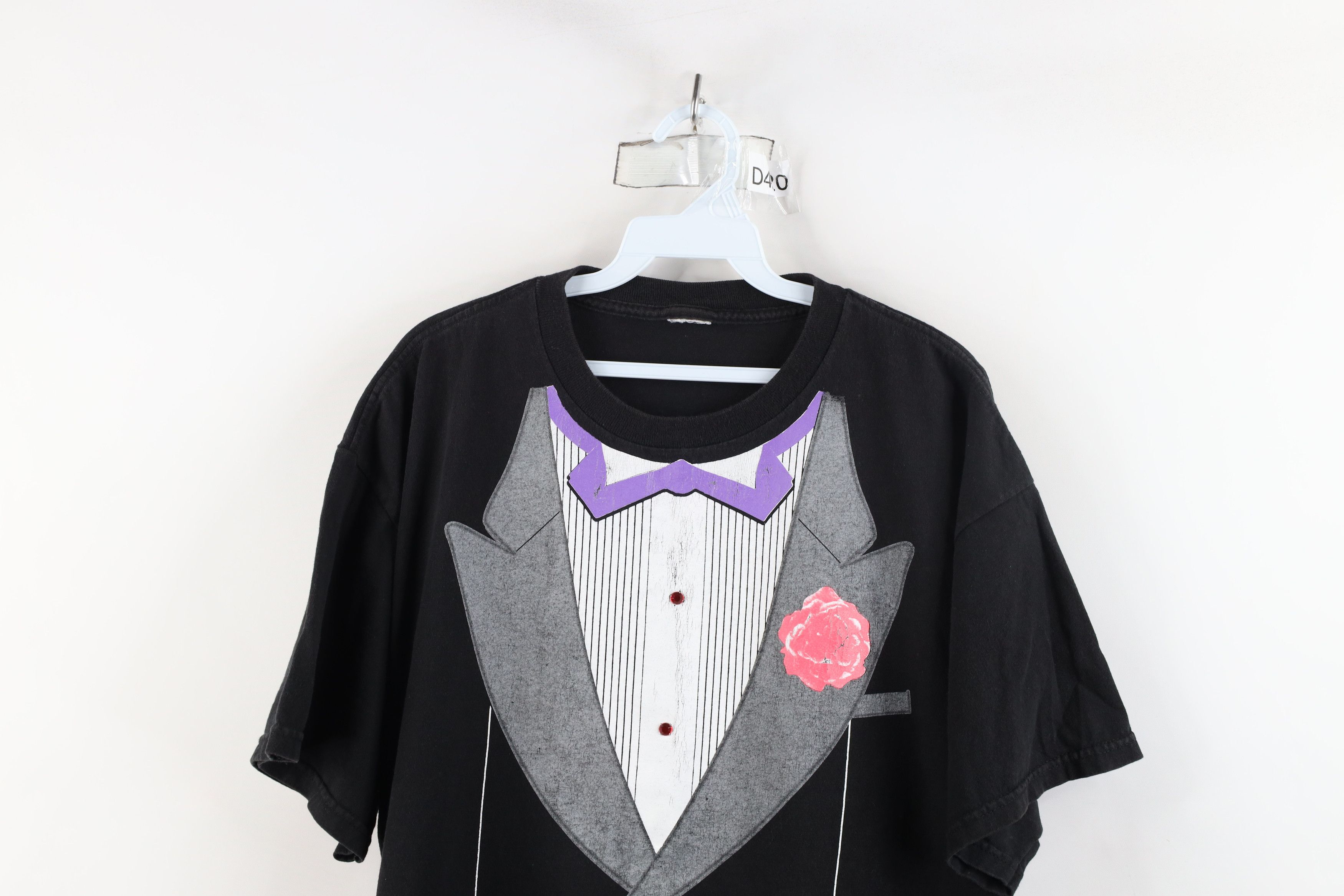 Vintage Vintage 90s Streetwear Tuxedo Prom Short Sleeve T-Shirt USA Size US XL / EU 56 / 4 - 2 Thumbnail