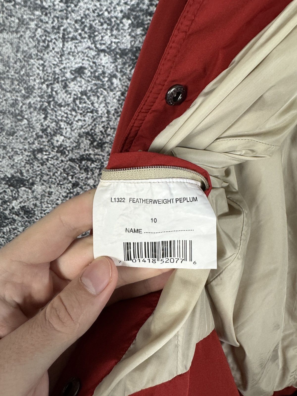 Barbour Barbour Featherweight Peplum Waterproof Jacket Red UK 10 Size M / US 6-8 / IT 42-44 - 8 Thumbnail