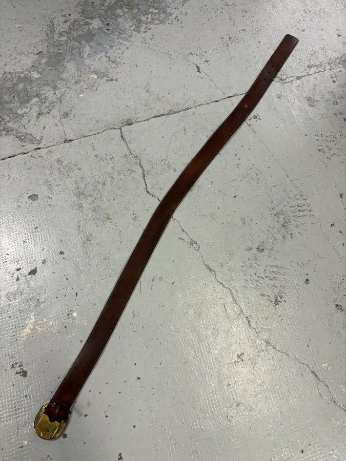Gucci 2000s Gucci Brown Leather Propaganda belt by Tom Ford Size ONE SIZE - 10 Thumbnail