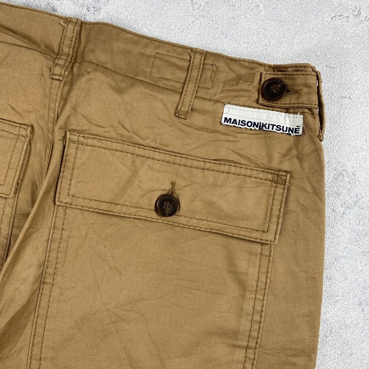 Maison Kitsune Maison Kitsune Fatigue Khaki Pants Size US 28 / EU 44 - 8 Thumbnail