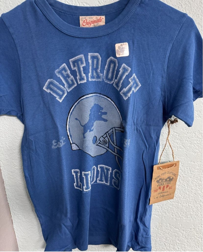 Junk Food Detroit Lions Junk Food Women's tee Sz S Blue NEW WITH TAGS Size S / US 4 / IT 40 - 1 Thumbnail