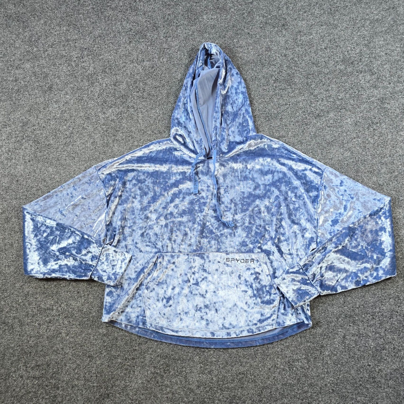 Spyder Spyder Womens XL Blue Velour Hoodie Pockets Sweatshirt Sweatshirt Athletic Lounge Shirt Hoodie Women XL Blue Velour Spyder Logo Pockets Classic 90s? Size XL / US 12-14 / IT 48-50 - 2 Thumbnail