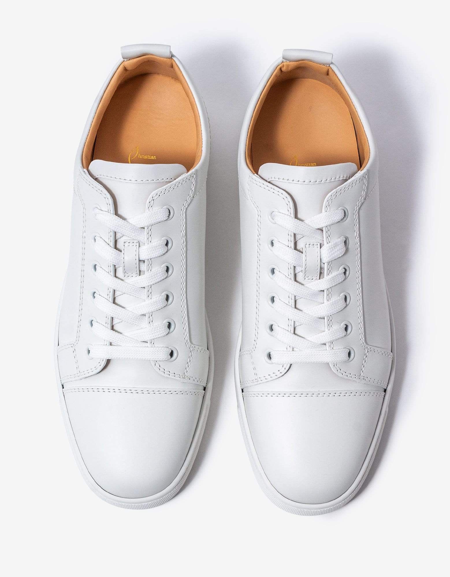 Christian Louboutin Louis Junior White Leather Trainers Size US 11 / EU 44 - 4 Thumbnail
