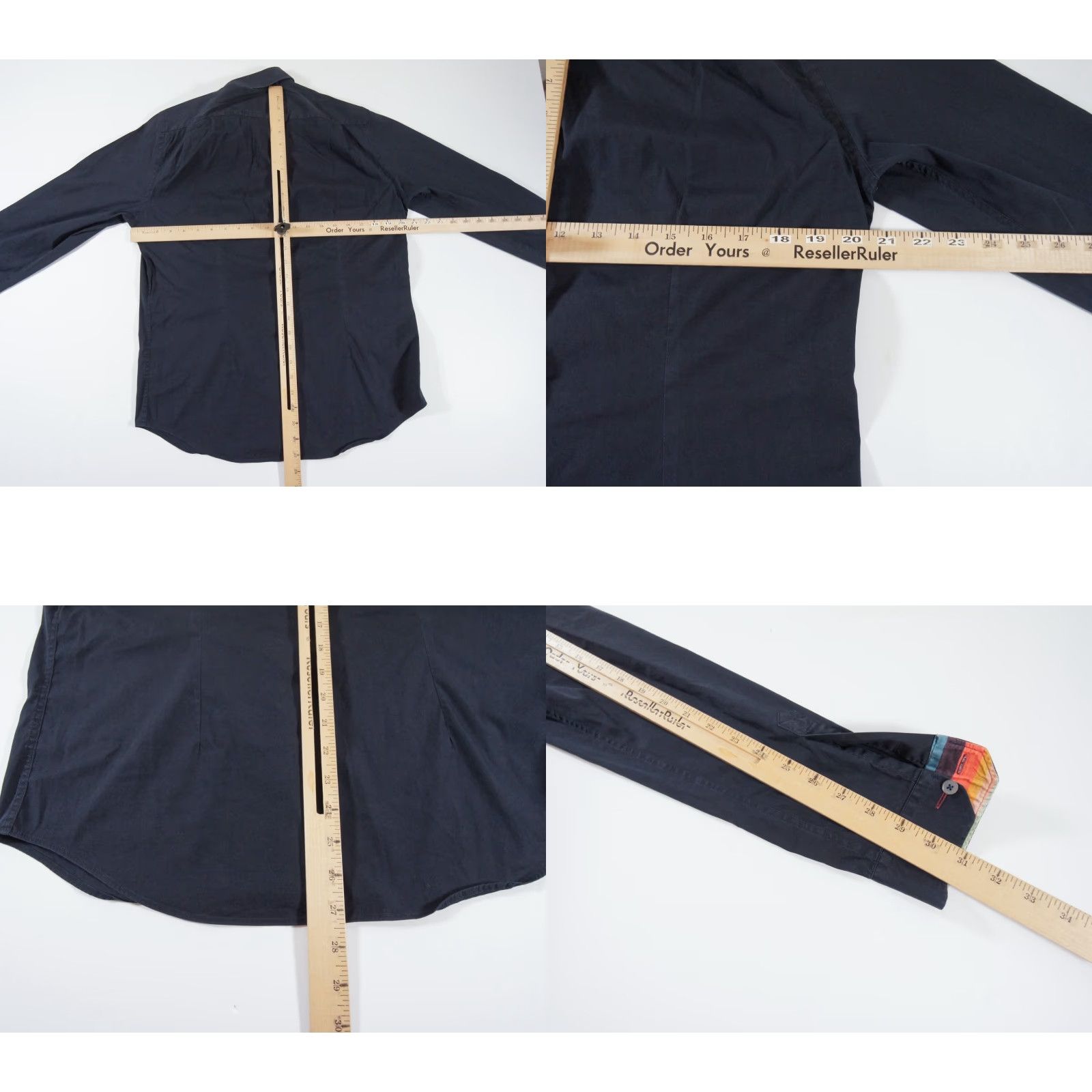 Paul Smith VINTAGE Paul Smith Men's Shirt Long Sleeve Button Up Dress Casual Black 16.5" Italy Size 42R - 8 Thumbnail