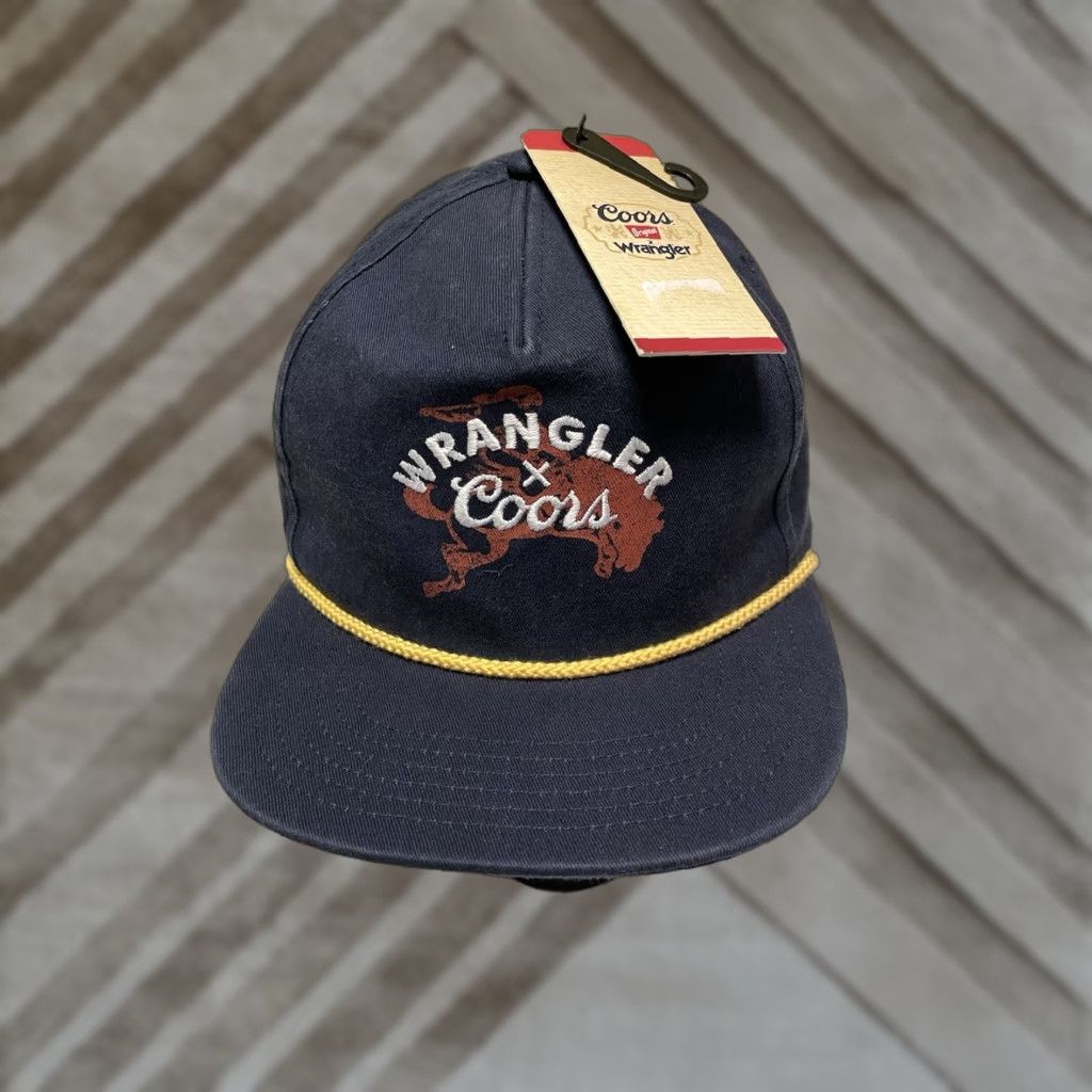 Wrangler NWT Coors X Wrangler American Original Buckin' Cap Blue Baseball Cap Unisex Adults One Size Blue Men Women Size ONE SIZE - 1 Thumbnail