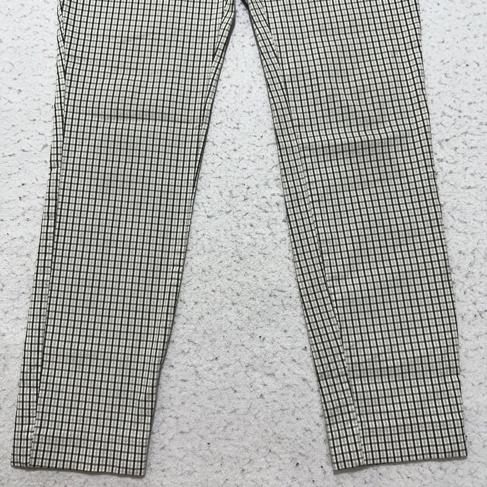 Other A New Day 8 Stretch Pants Green White Grid Stripe Trousers Size 30" / US 8 / IT 44 - 3 Thumbnail