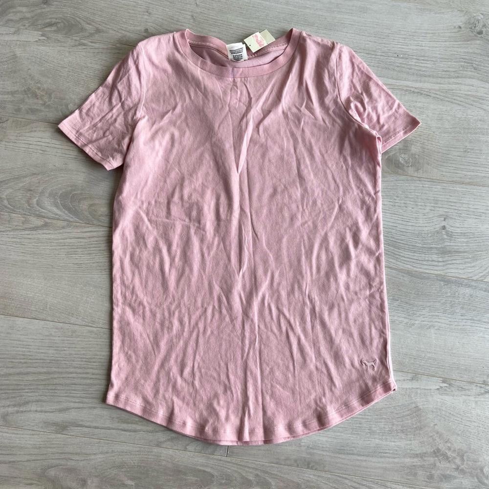 Designer Victoria's Secret Pink Short Sleeve Classic Shirt Size S / US 4 / IT 40 - 1 Thumbnail