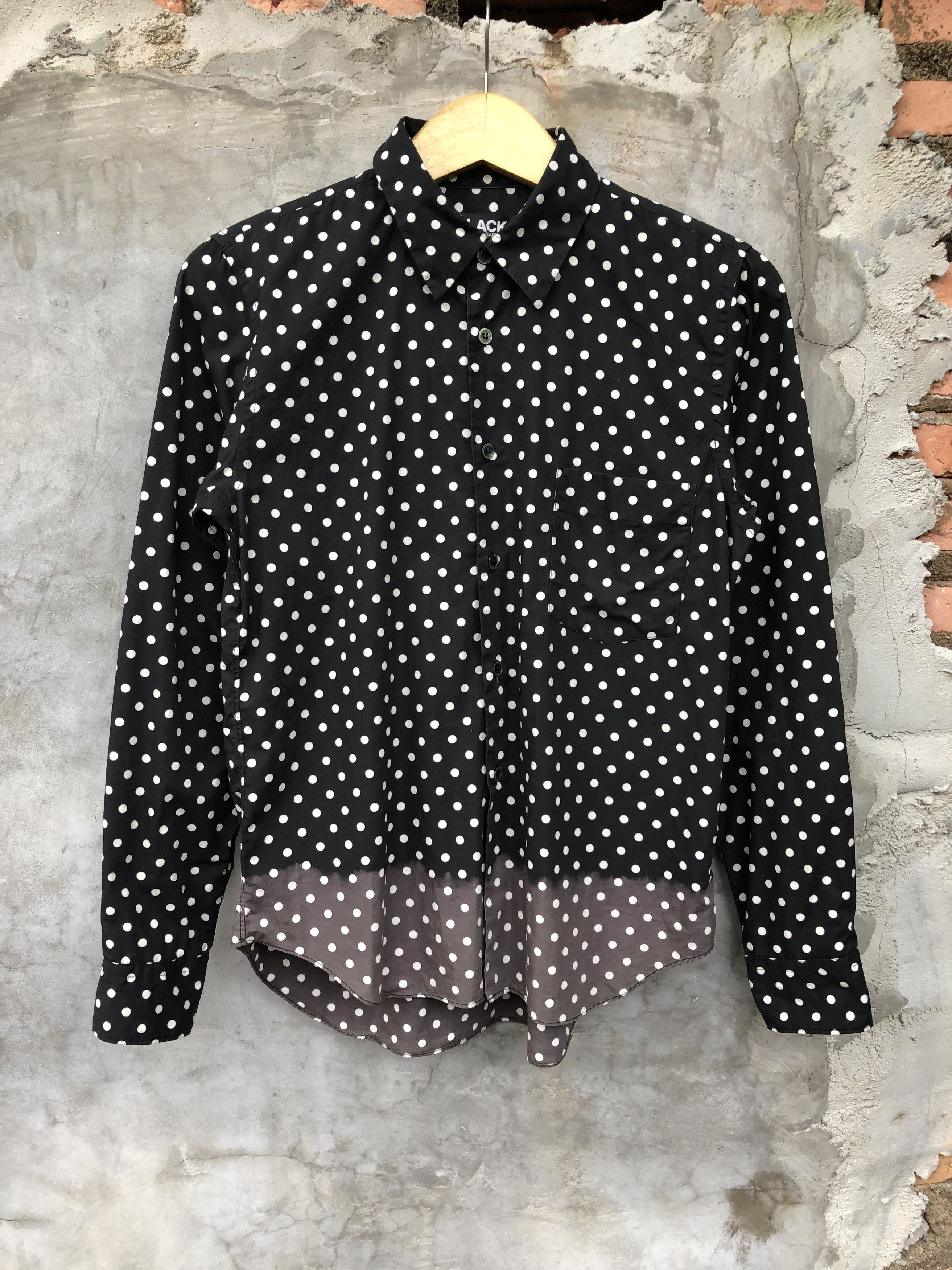 Comme des Garcons Black Comme des Garcons Dyed Hem Polka Dot Shirt Size US S / EU 44-46 / 1 - 2 Thumbnail
