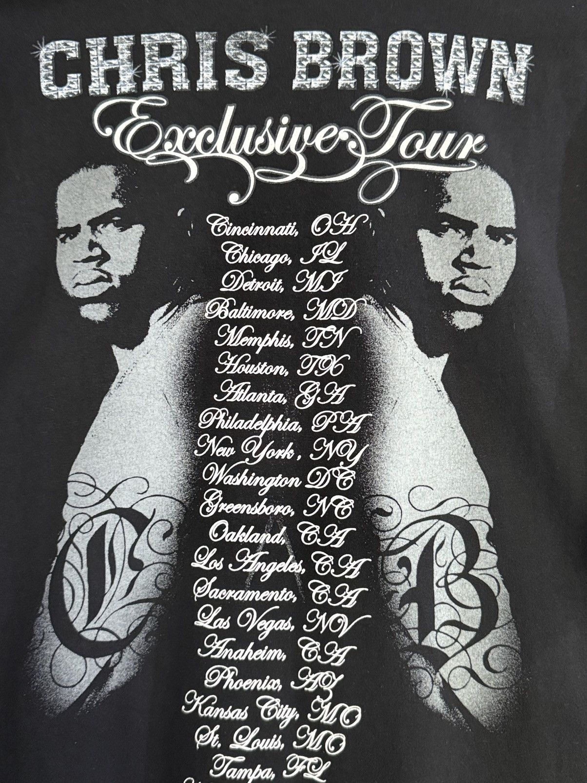 Rap Tees Vintage Chris Brown Tour Rap Tee Size US XL / EU 56 / 4 - 9 Thumbnail