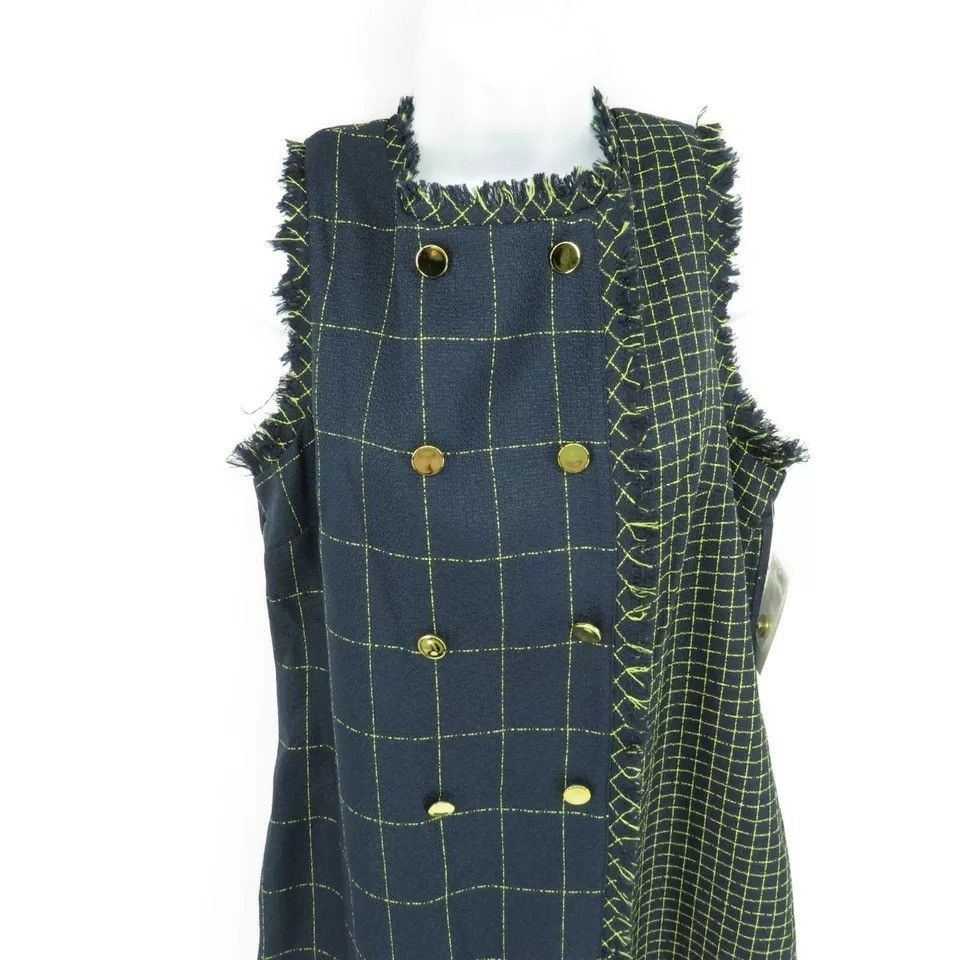 Other Julia Jordan Shift Dress 10 Sleeveless Double Breasted Plaid Size L / US 10 / IT 46 - 3 Thumbnail