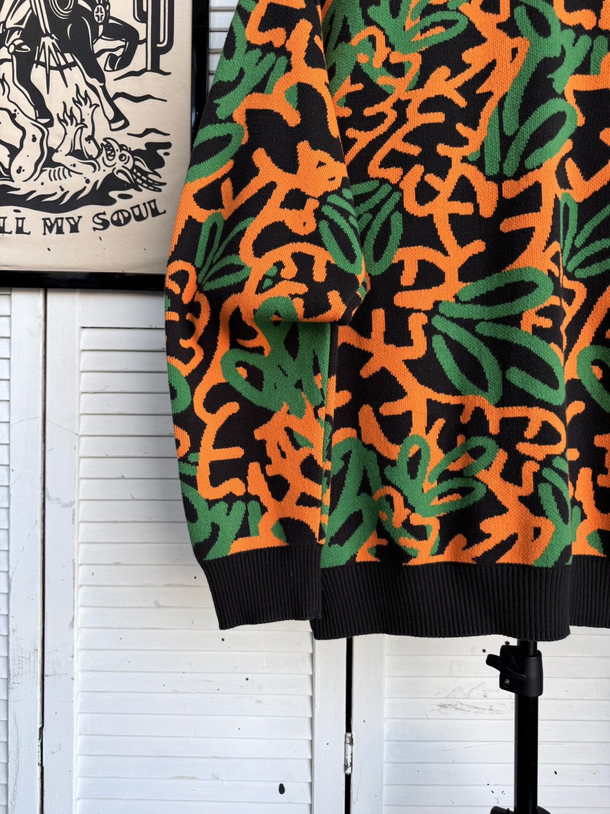Carrots by Anwar Carrots Puma x Carrots Cardigan Knit Sweater Graphic Orange Pattern Size US M / EU 48-50 / 2 - 8 Thumbnail