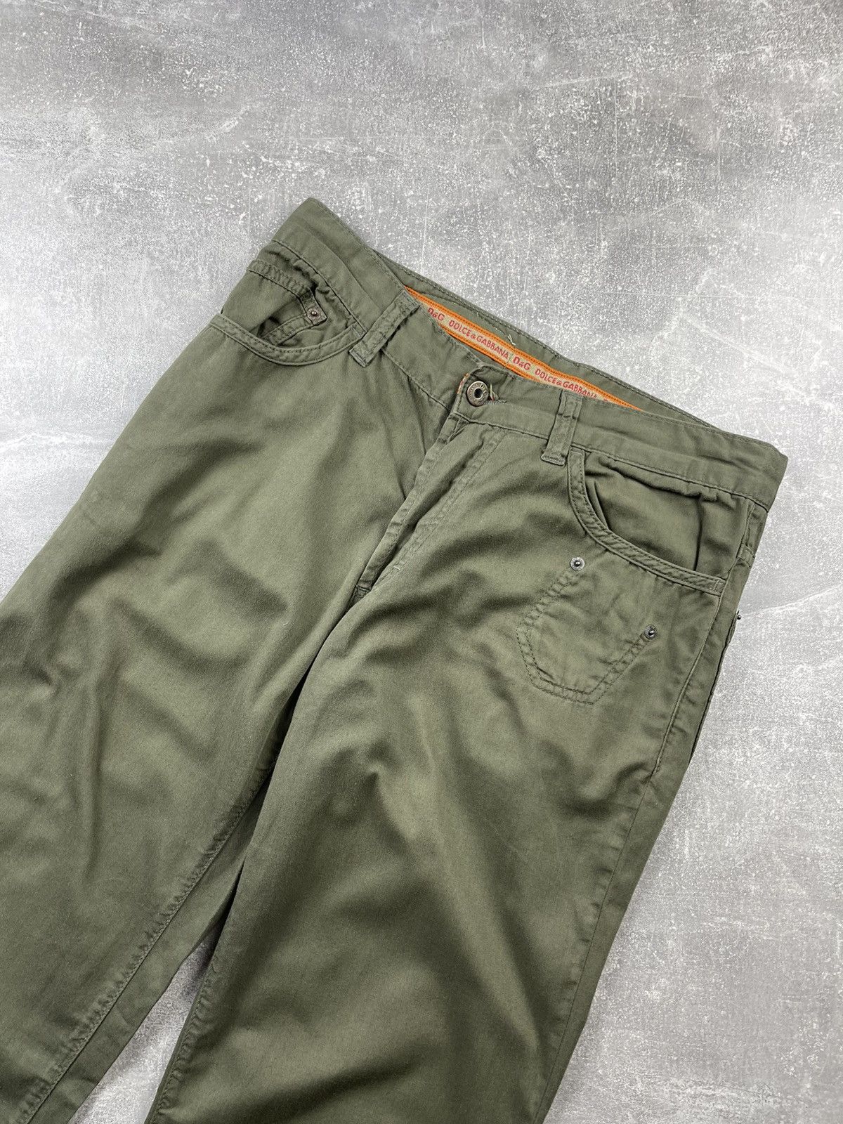 Dolce & Gabbana Dolce & Gabbana Vintage Green Distressed Logo Patch Pants Size US 32 / EU 48 - 10 Thumbnail