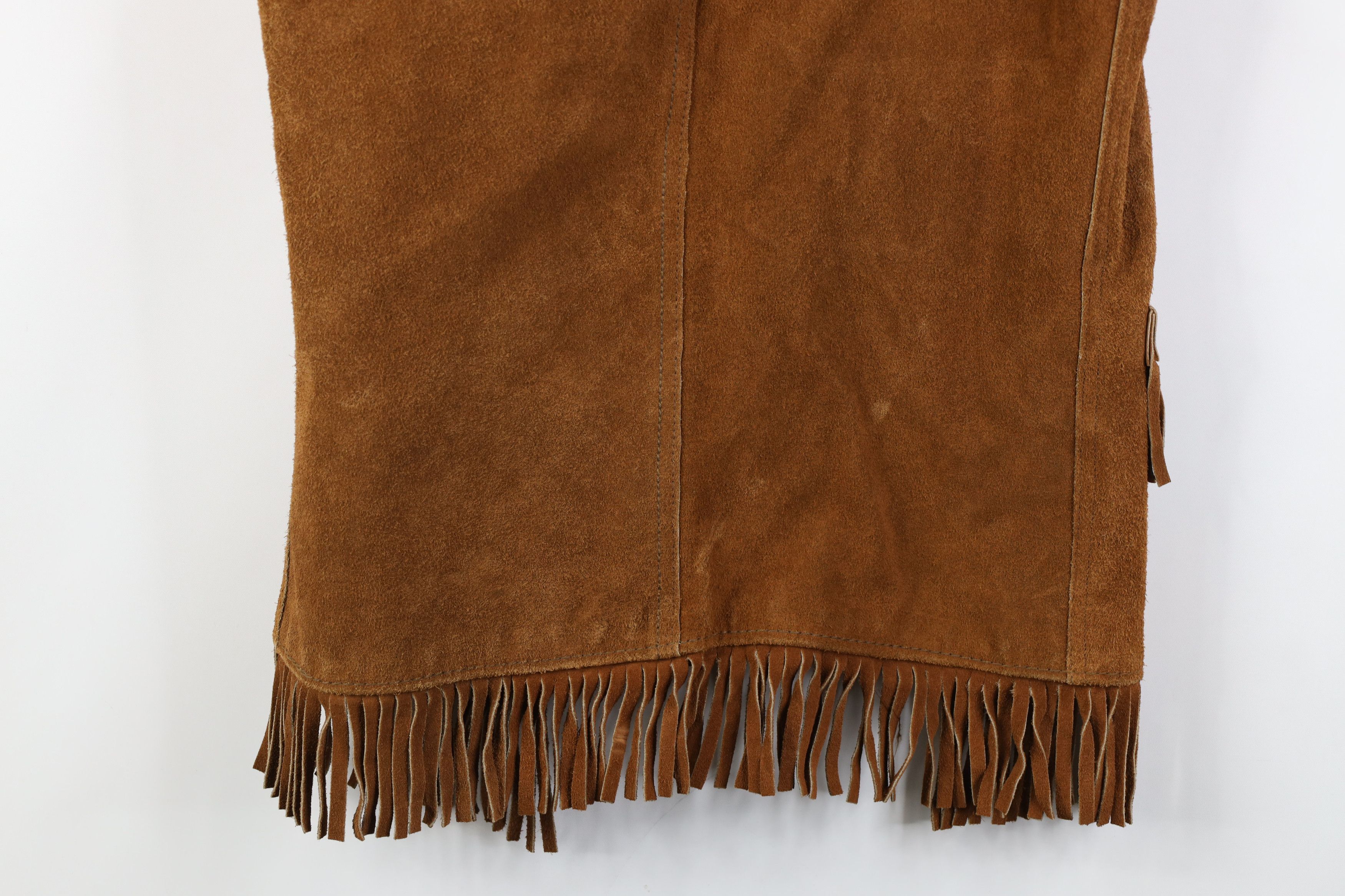 Vintage Vintage 60s 70s Brill Bros Fringed Suede Leather Vest USA Size US S / EU 44-46 / 1 - 15 Thumbnail