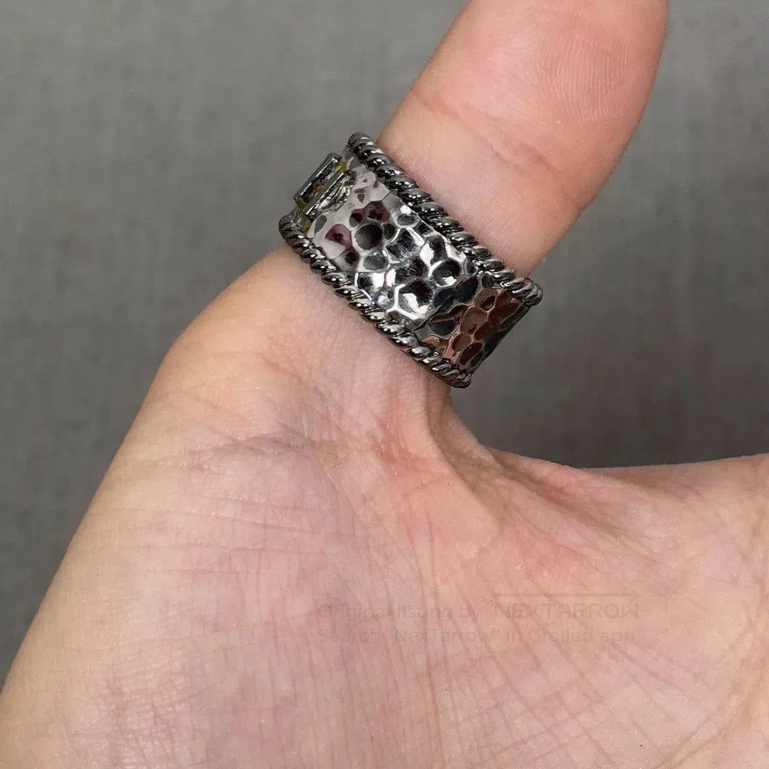 Fendi Fendi Vintage Black Letter Engraved Ring. Size ONE SIZE - 8 Thumbnail