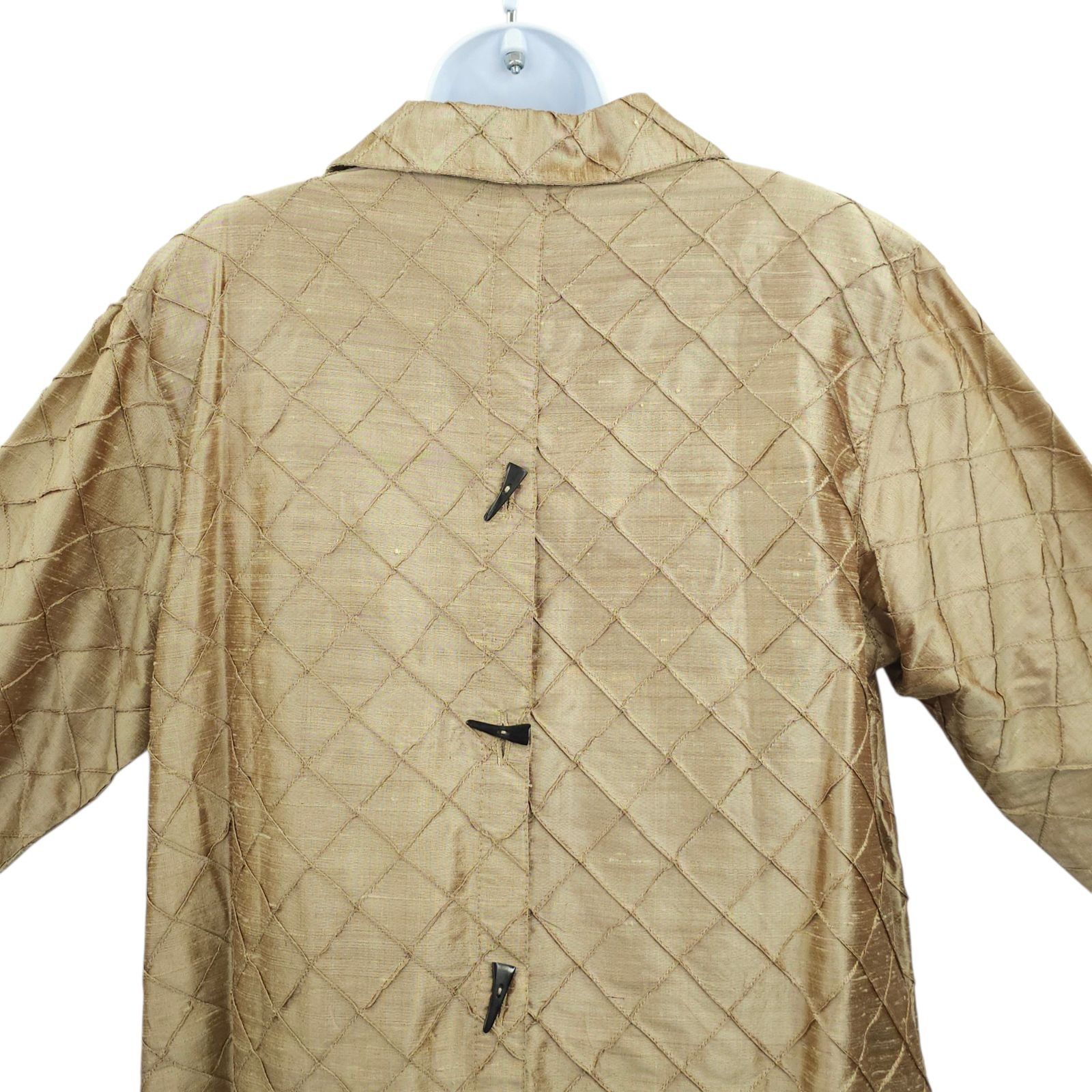 Other Yak Magik Jacket L Gold Metallic Vtg Diamond Pintuck Quilted Size L / US 10 / IT 46 - 15 Thumbnail