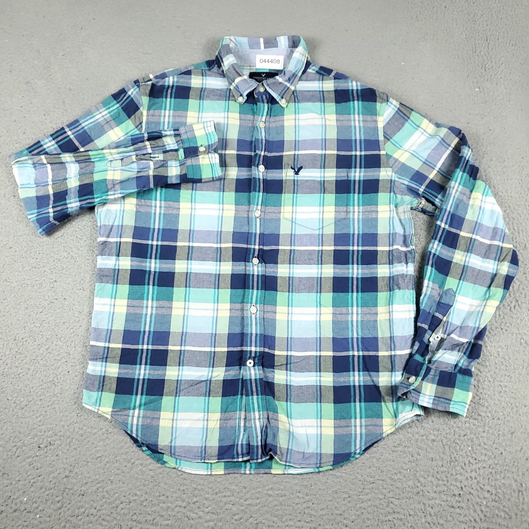 American Eagle Outfitters American Eagle Button-Up Shirt Mens Medium Blue Plaid Long Sleeve Casual Size US M / EU 48-50 / 2 - 3 Thumbnail