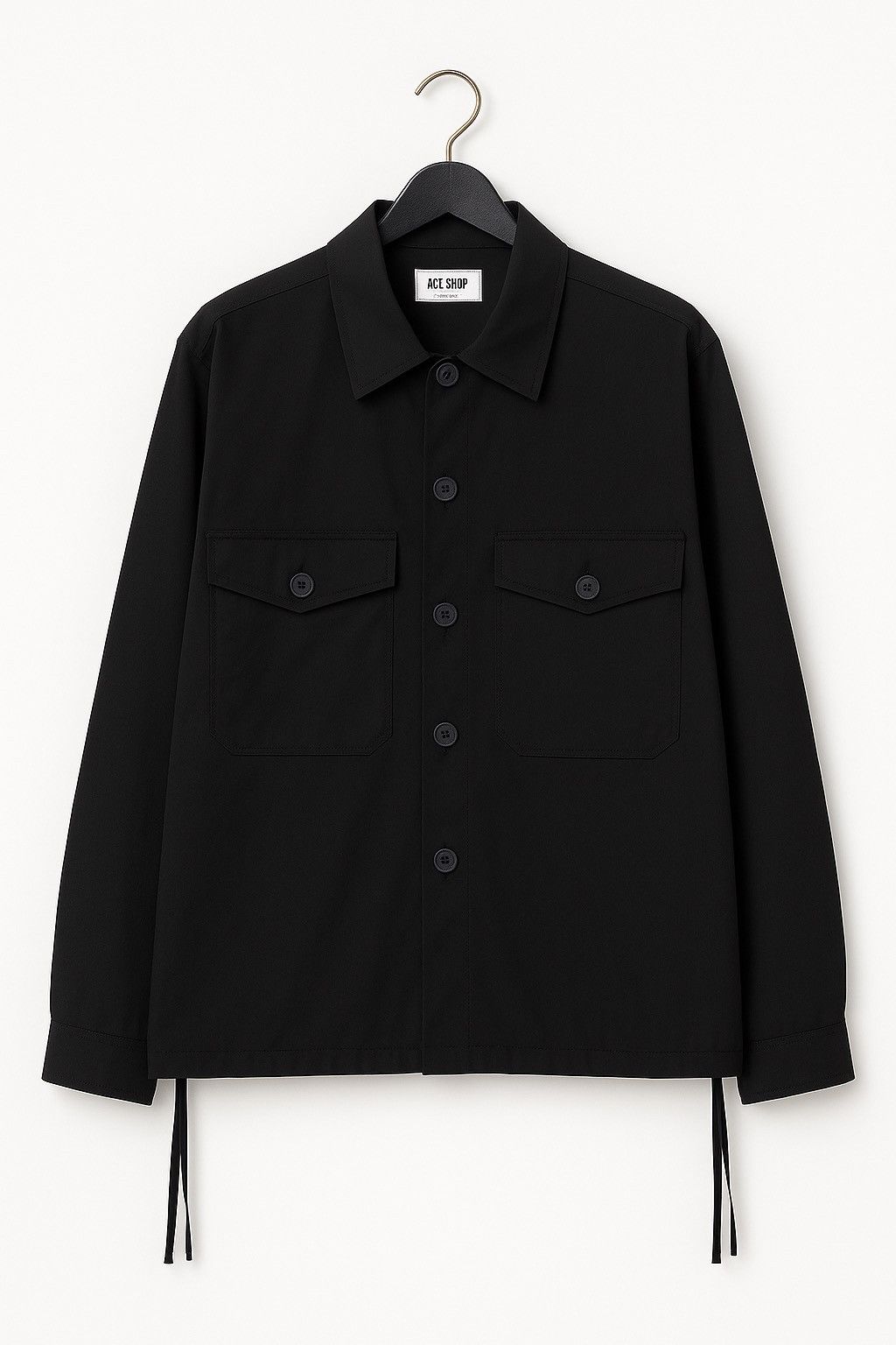 Japanese Brand ACE SHOP Tokyo Black Oversized Utility Shirt Jacket Size US L / EU 52-54 / 3 - 1 Thumbnail