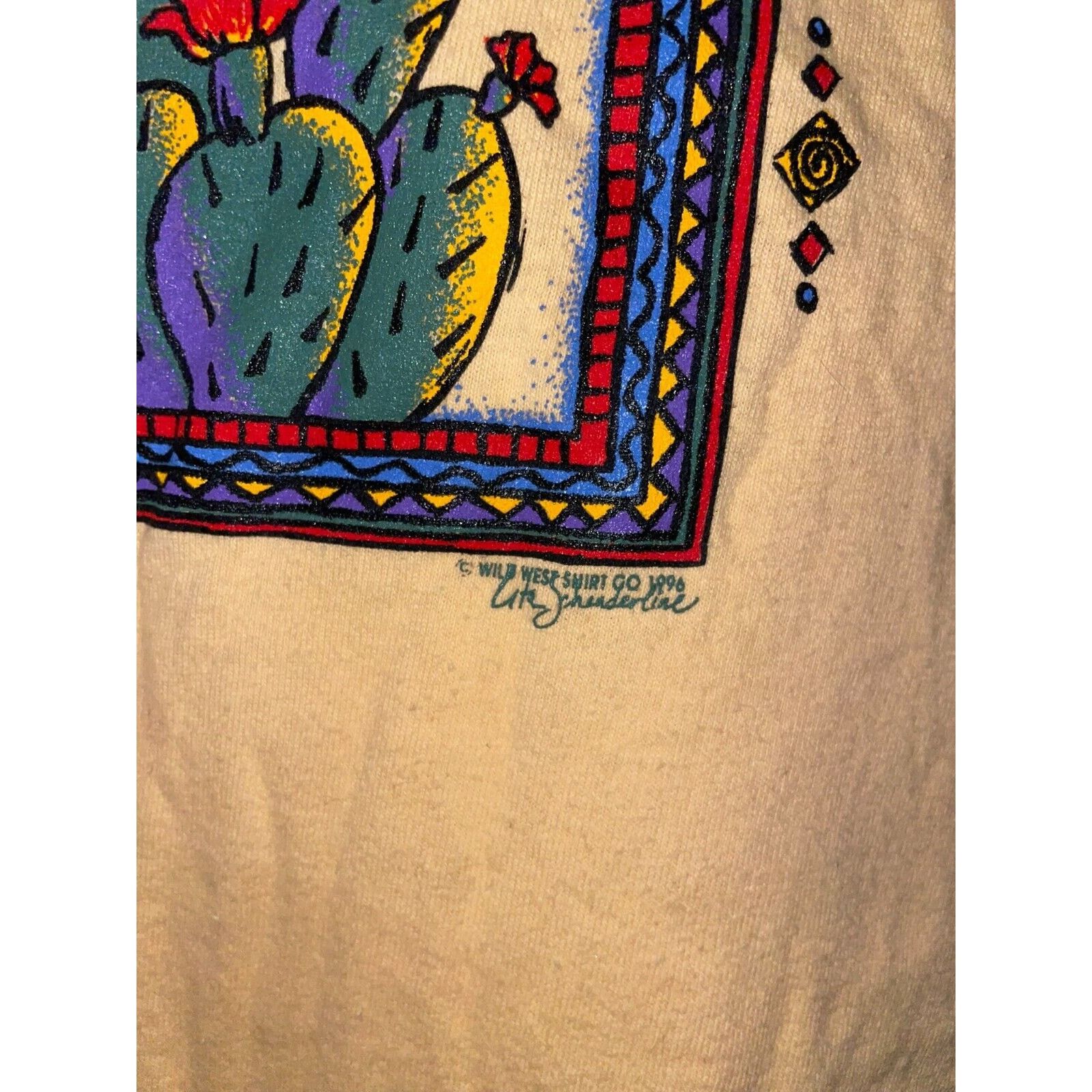 Vintage Vintage Sedona Shirt Arizona Cactus Yellow 90s Tee VTG Large Size US L / EU 52-54 / 3 - 5 Thumbnail